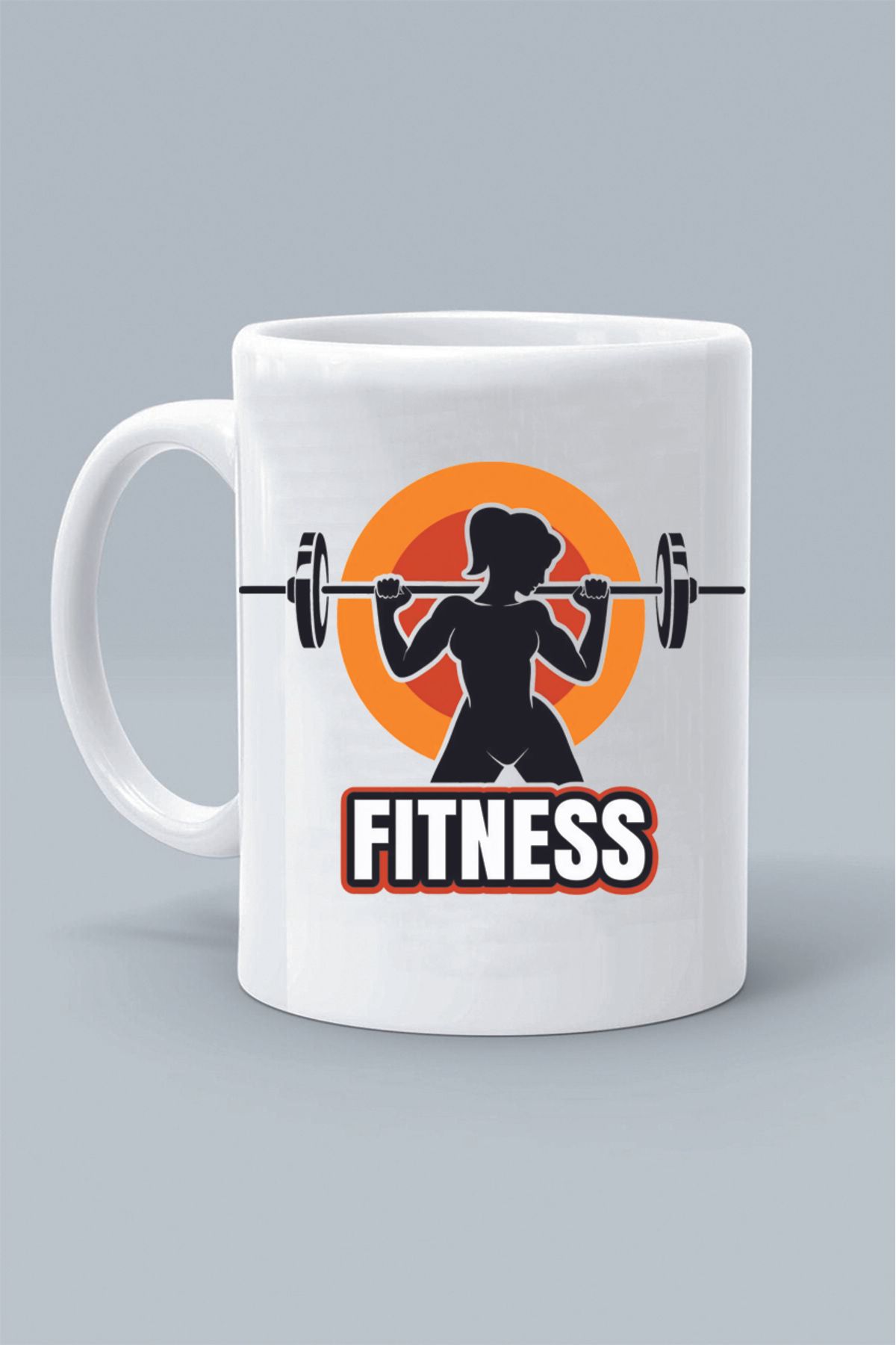 Olympus plus FITNESS GIRL SPORCU KIZ GYM TASARIM BASKILI BEYAZ KLASİK KUPA BARDAK