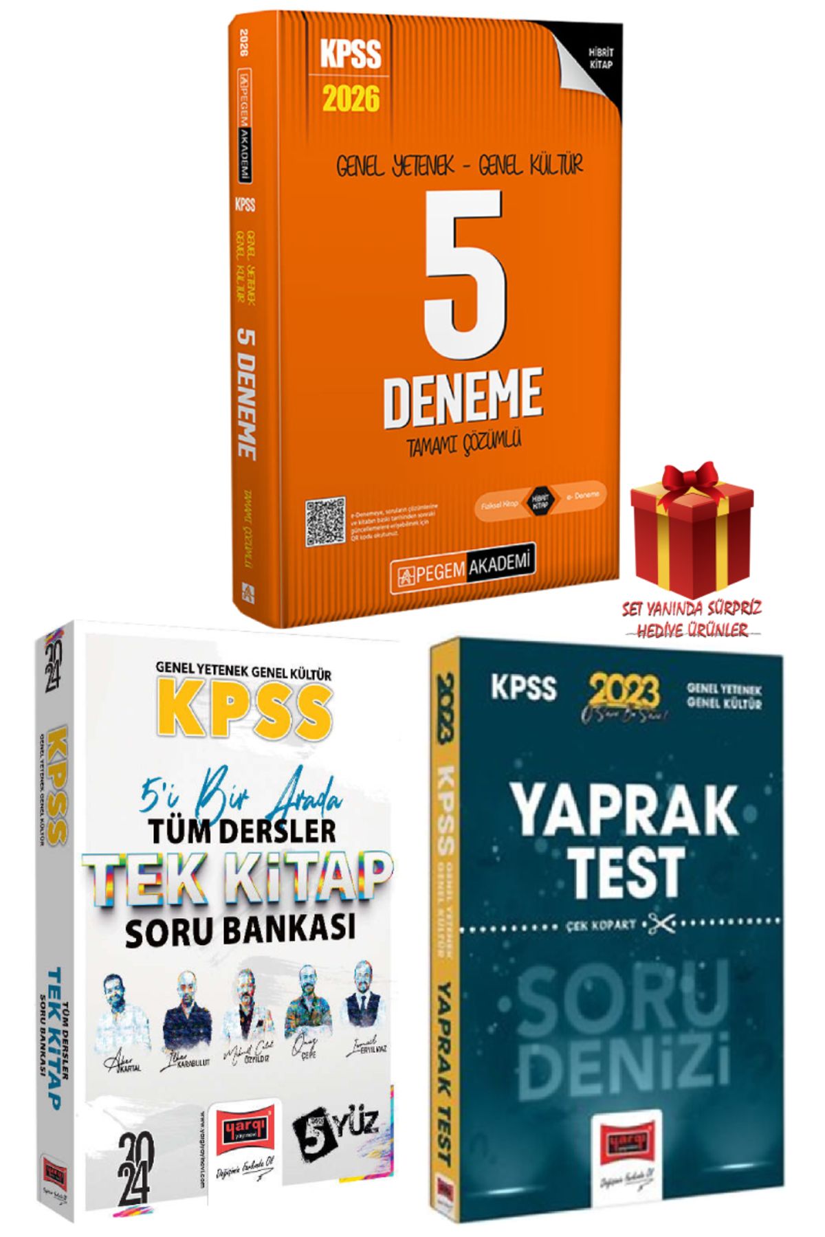 Pegem Akademi Yayıncılık 2026 Pegem KPSS 5 Deneme+Yargı GYGK Soru Bankası+ Yaprak Test+Hediye