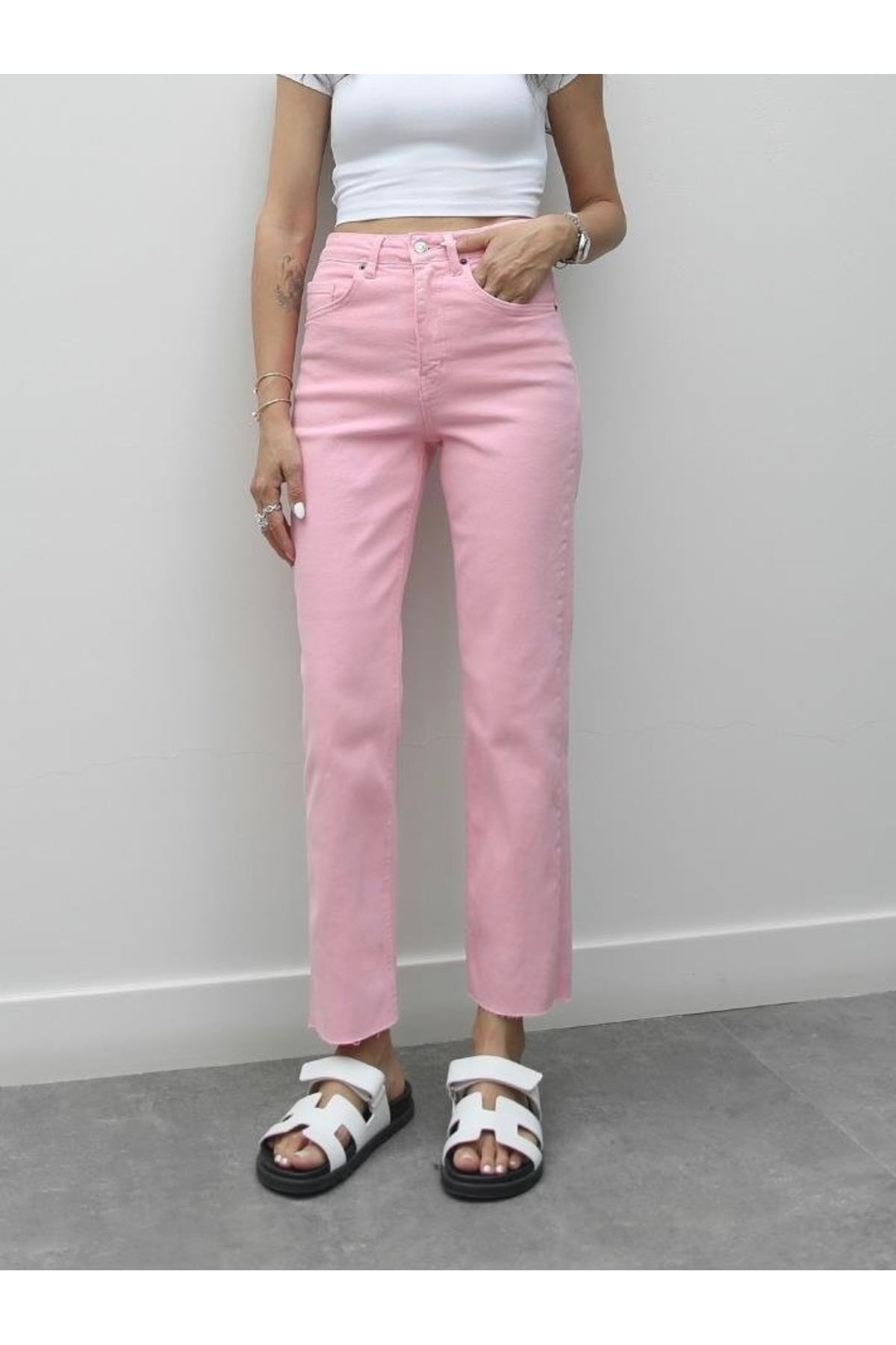 q mix.com KESİK PAÇA BOYFİT JEAN