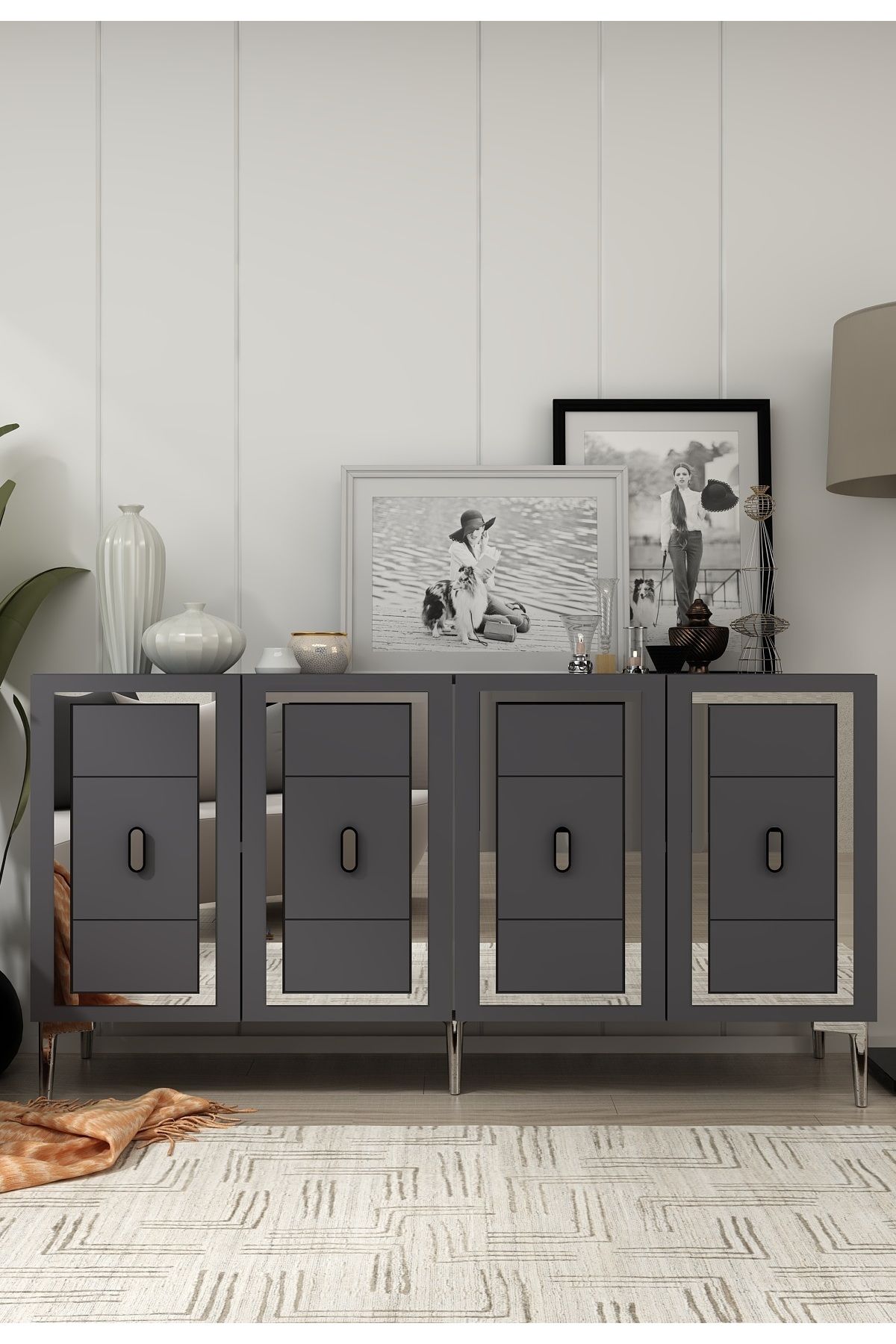 DemonteHome ORİONDH (KB150) KONSOL ANTRASİT-GÜMÜŞ