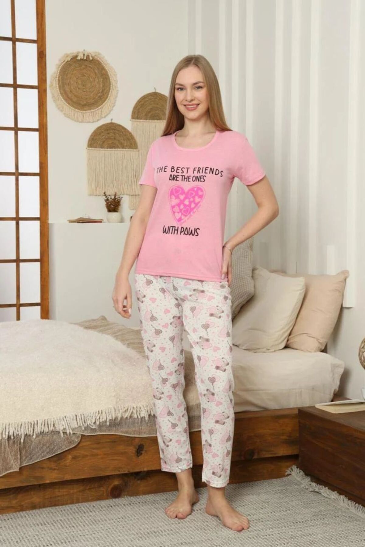 GVN Baskılı Pijama Takımı