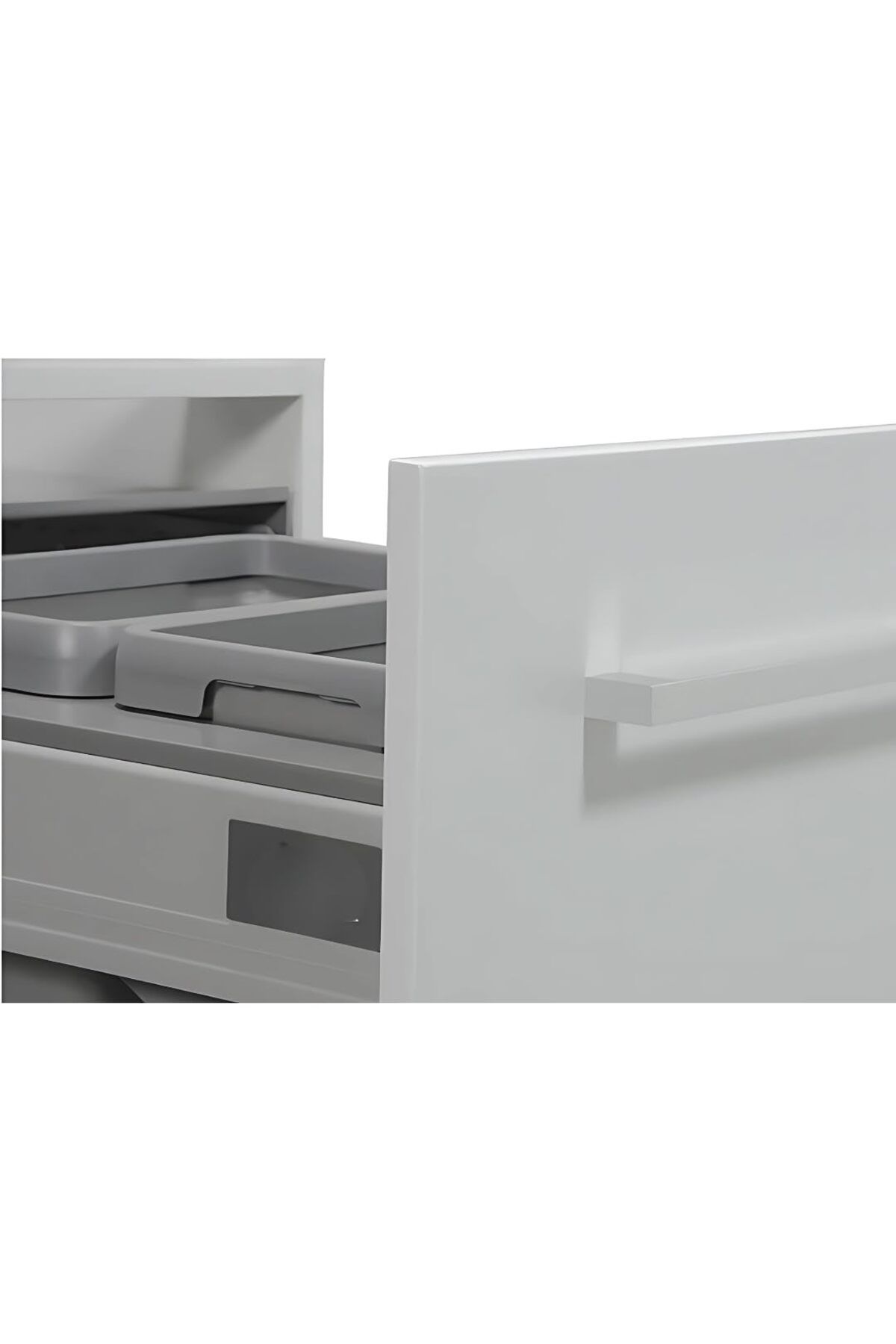 Eurocliq-Adjustable Double Pull-out Sliding Trash Can With Soft-close And Detachable Basket For Garb 3