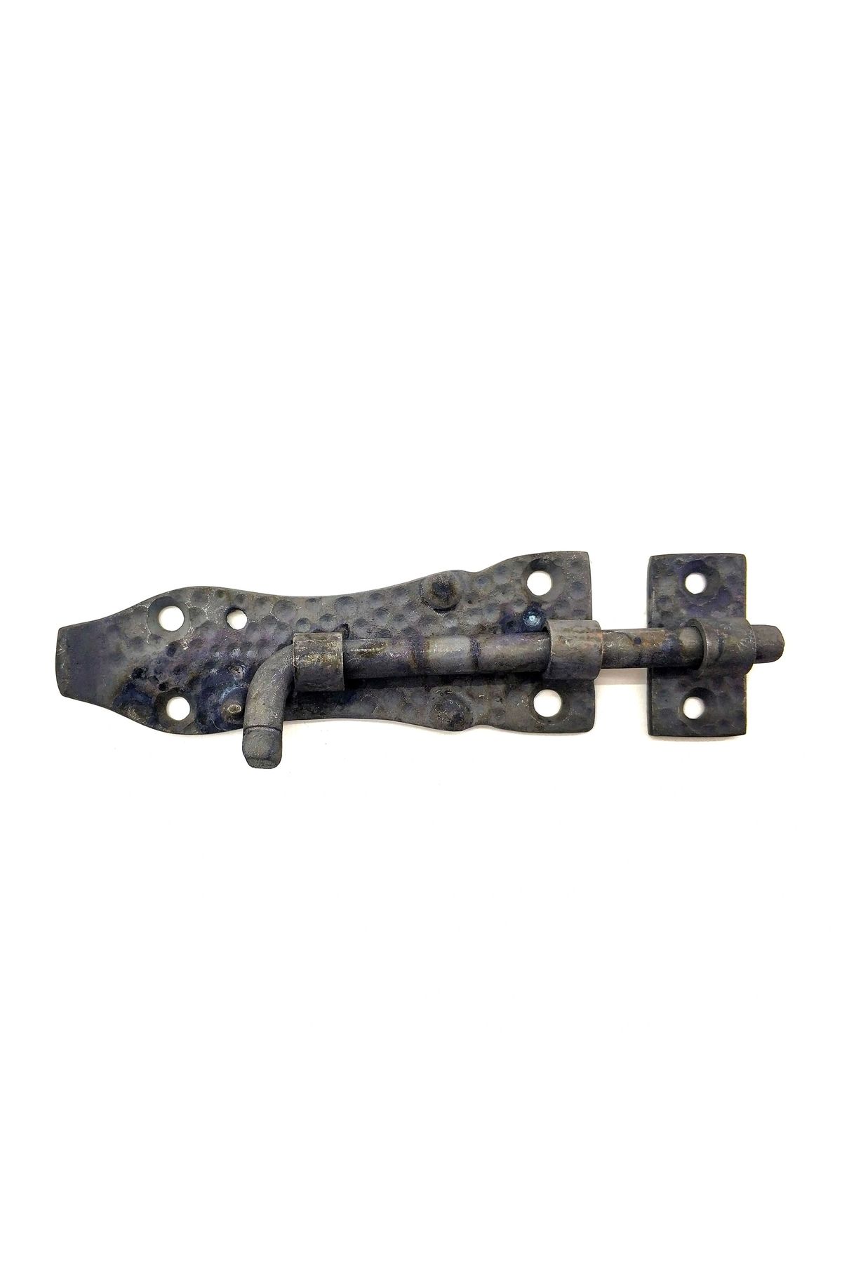 OurStyles Antika Tarz Dekoratif Pirinç Dövme Kapı Sürgüsü - 7,5cm, Oksit
