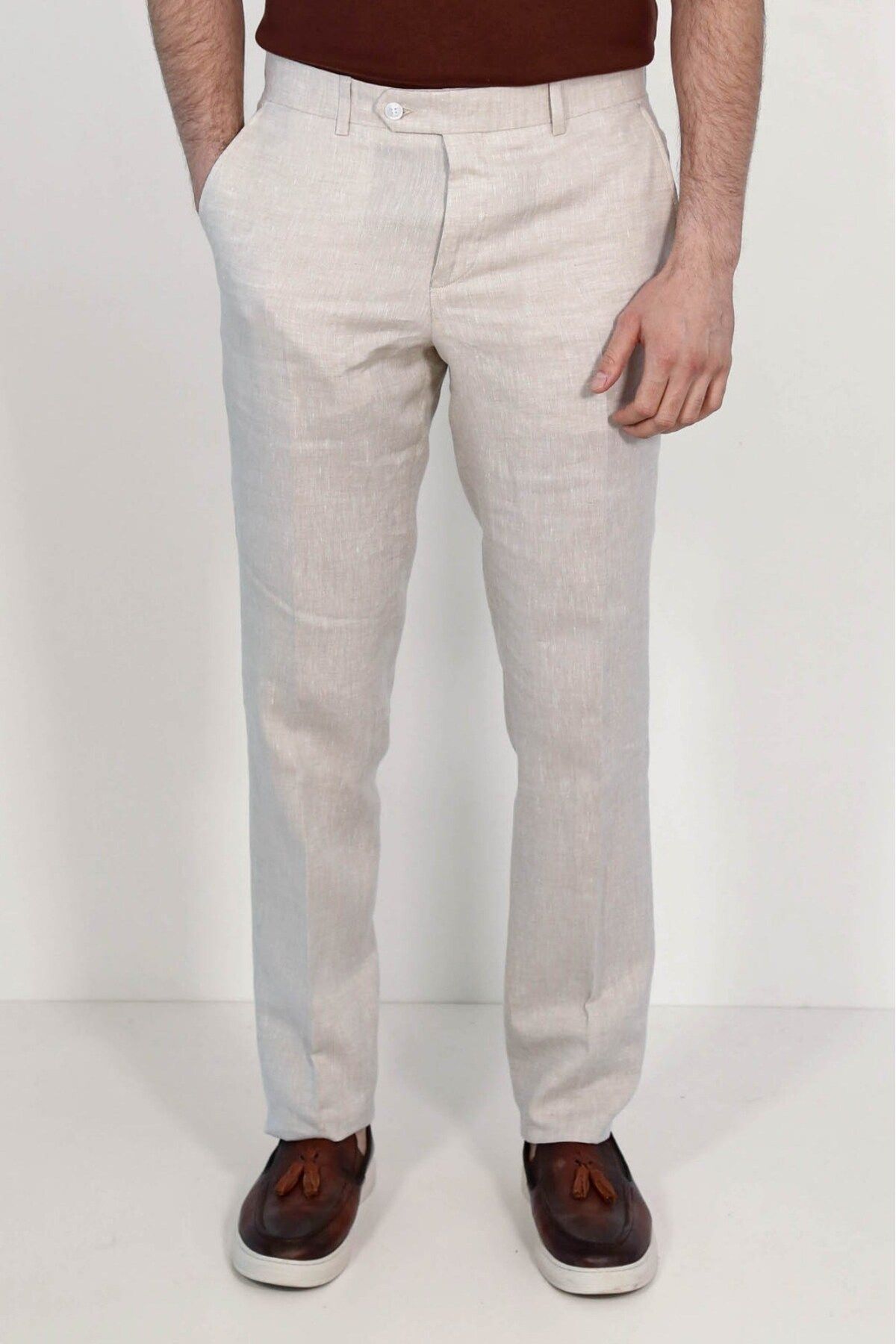 Velvarde KETEN SLİM PANTOLON