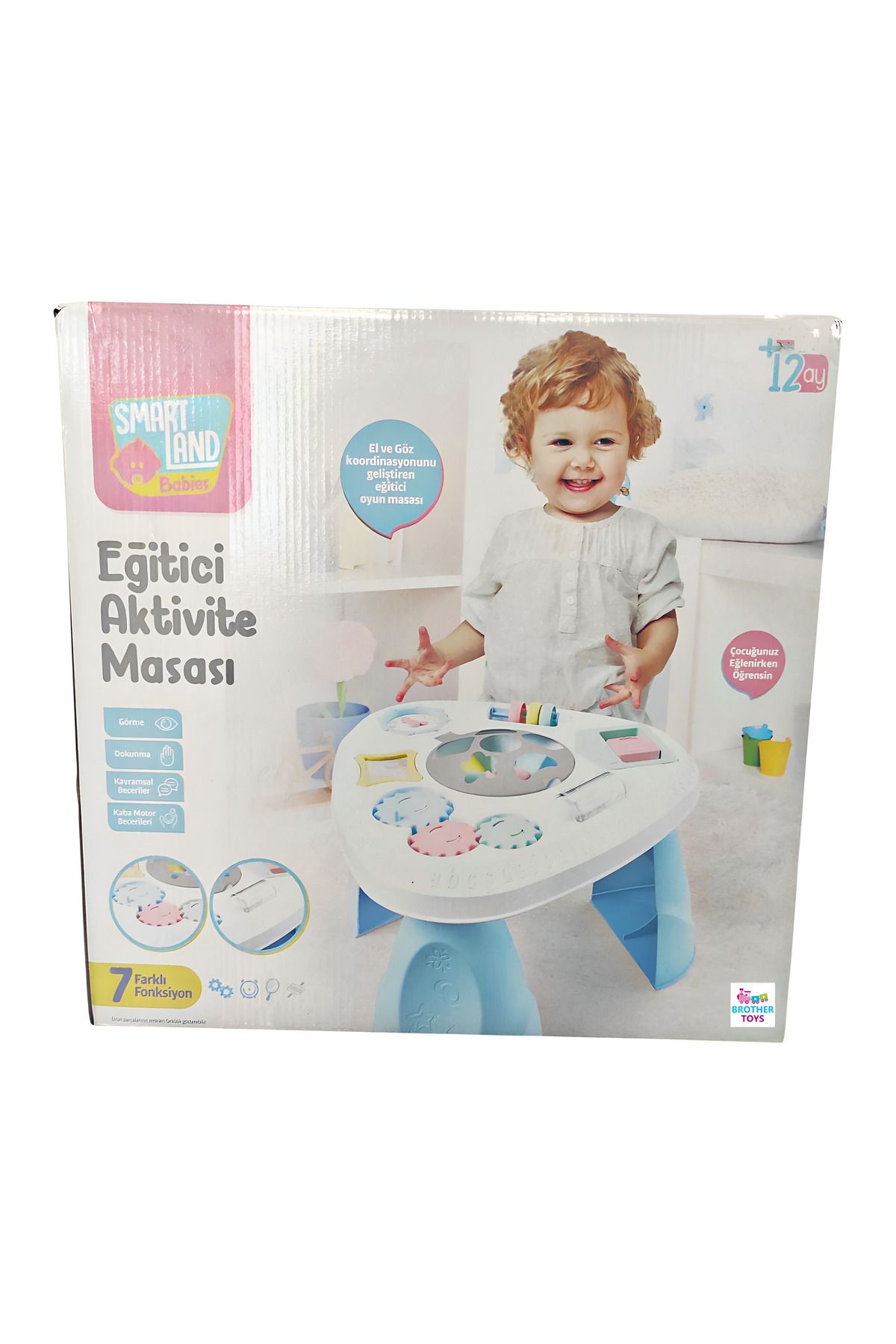 Brother Toys Eğitici Ve Öğretici 7 Fonksiyonlu Çocuk Aktivite Masası Oyun Masası Oyuncak 44 Cm.
