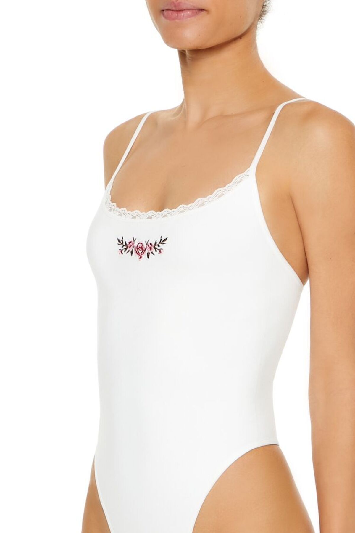 Forever 21 Dikişsiz Gül Desenli Bodysuit