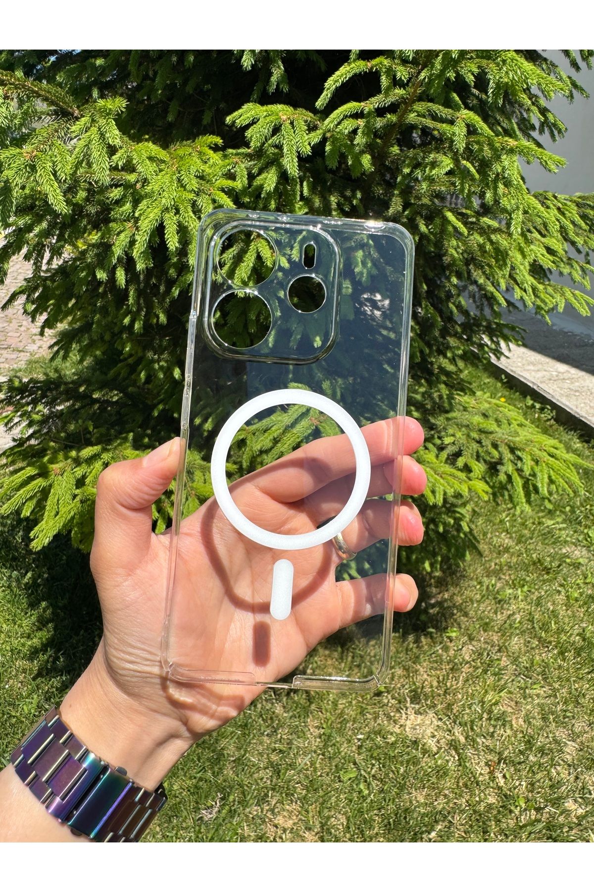 Deppo Trend Xiaomi Redmi Note 14 Uyumlu Kılıf Sert Sararmaz Magsafe Kamera Korumalı Koruyucu Dayanıklı Kapak