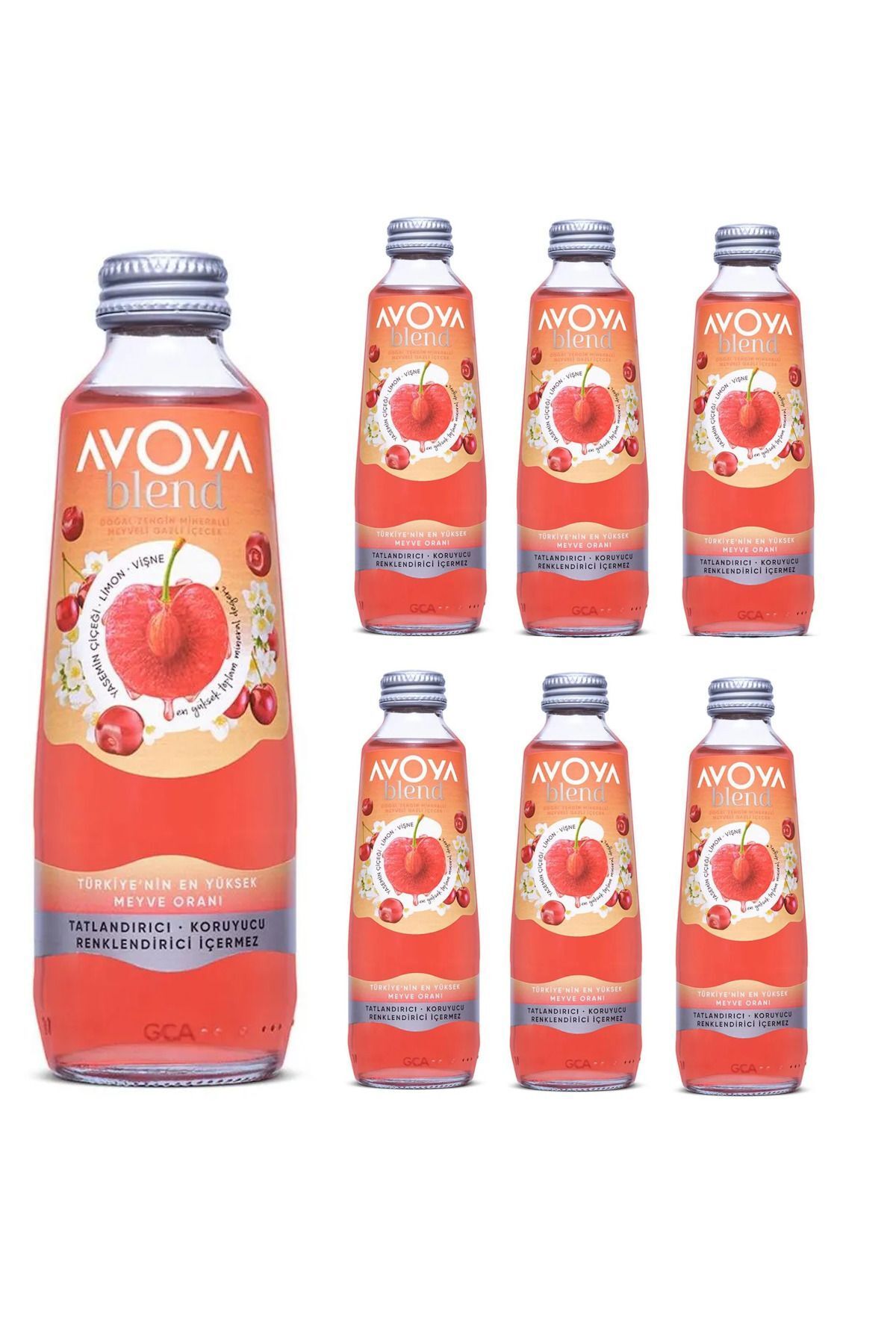 AVOYA 6'lı Blend Vişne&limon Meyveli Maden Suyu 250 ml