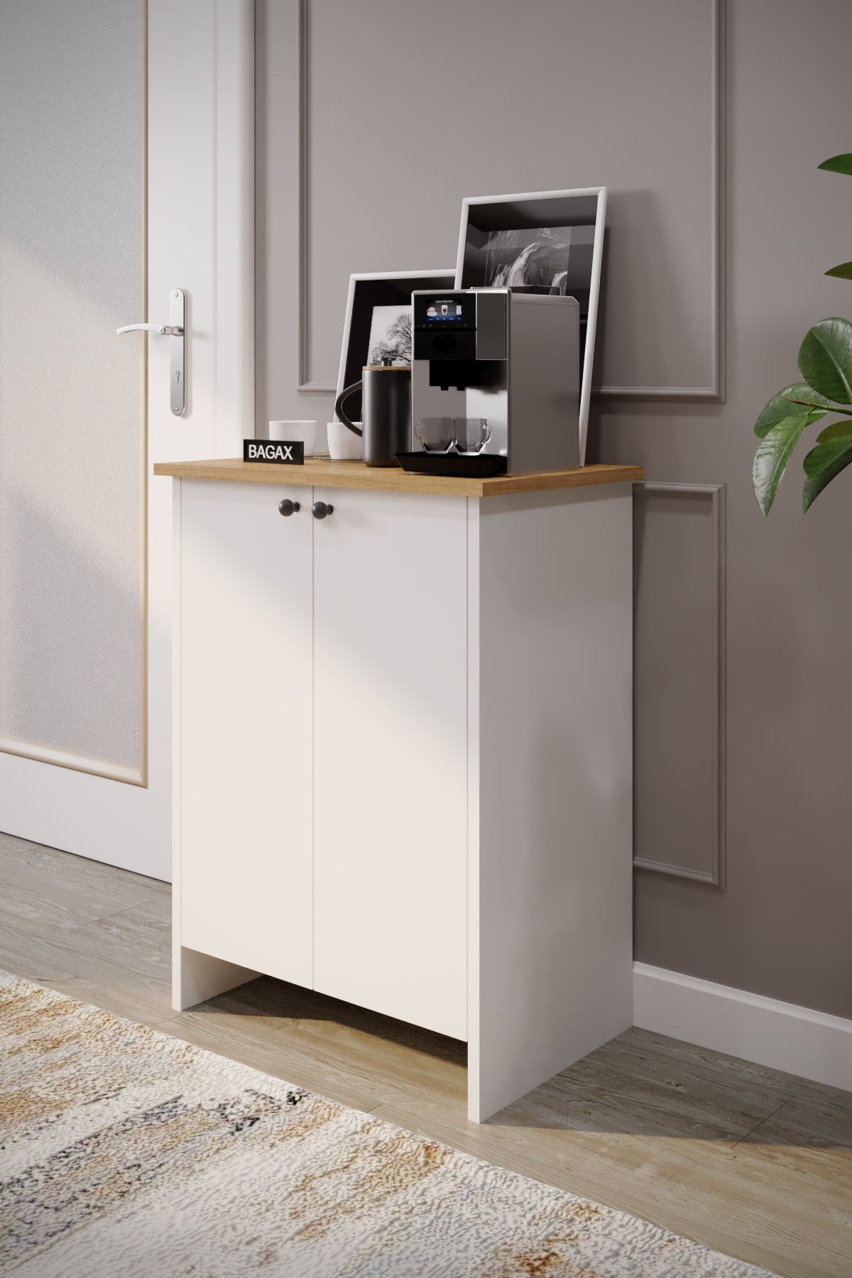 BAGAX Barista Mini Kahve Köşesi Keyfi Çok Amaçlı Mutfak Dolabı