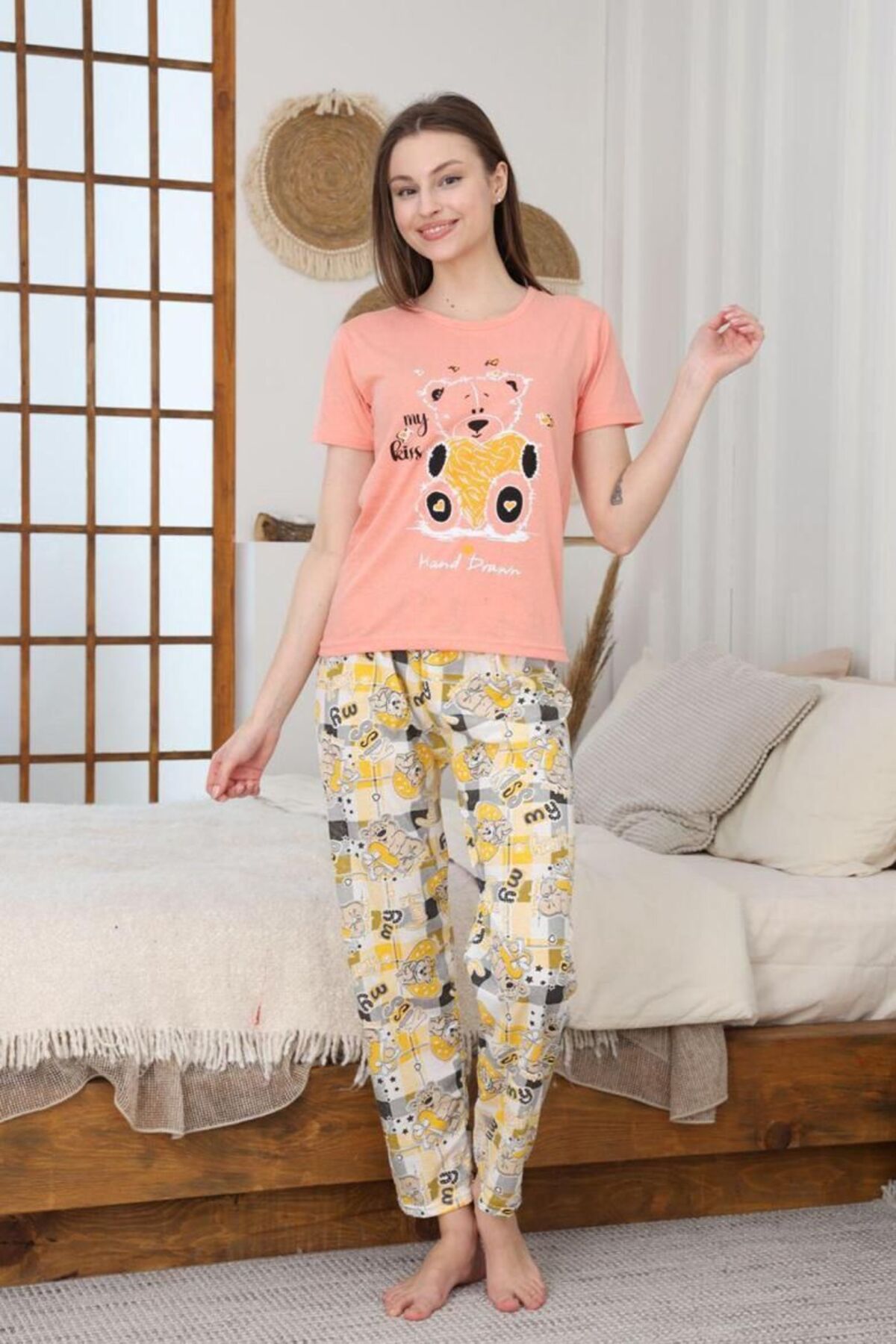 GVN Baskılı Pijama Takımı