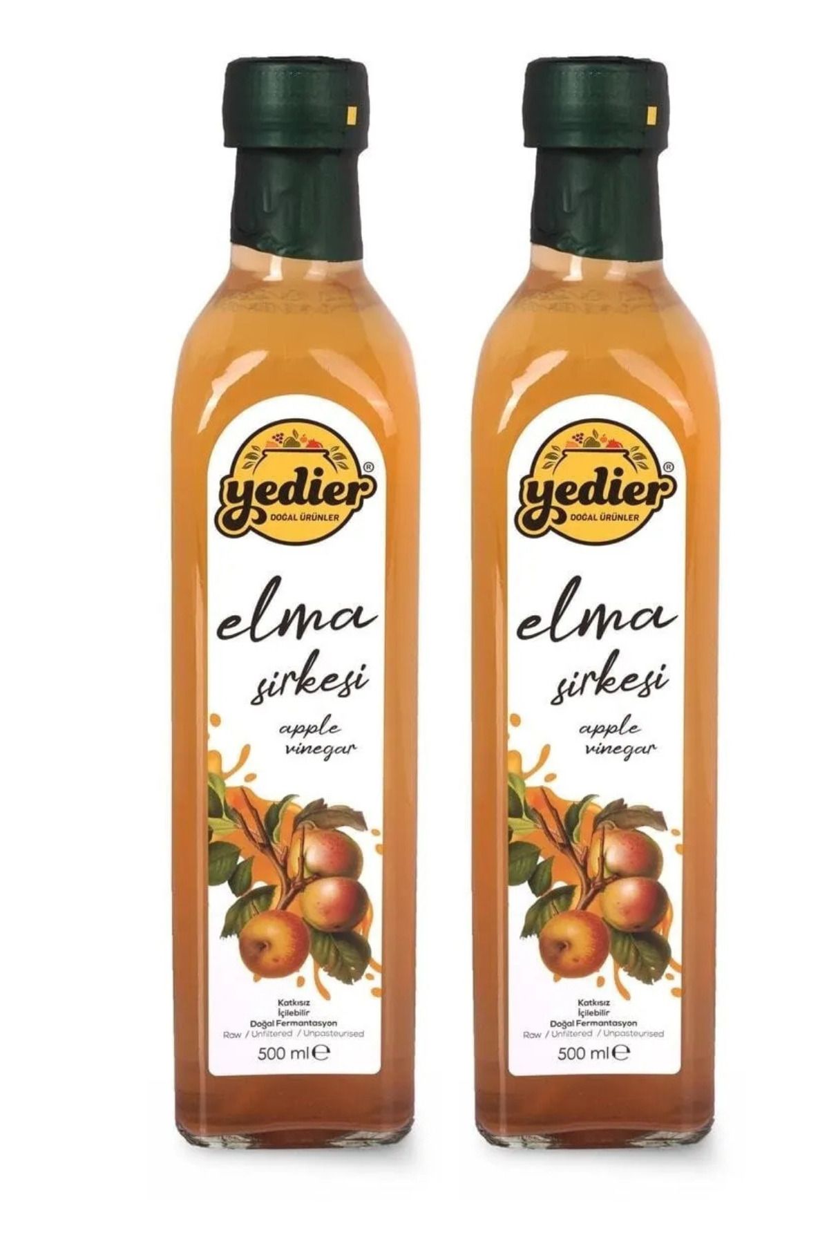 Yedier Elma Sirkesi 500 ml X 2 Adet