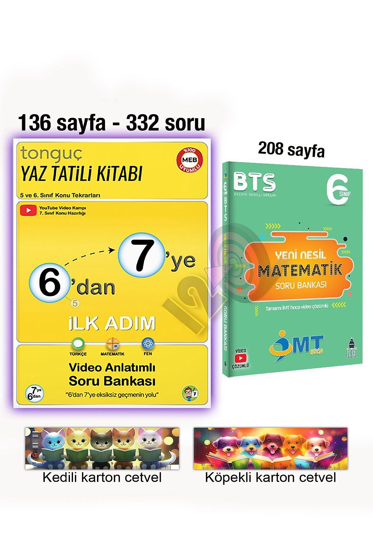 Tonguç Yayınları 6'dan 7'ye Hazırlık Yaz Tatili Kitabı 6. Sınıf Matematik Soru Bankası