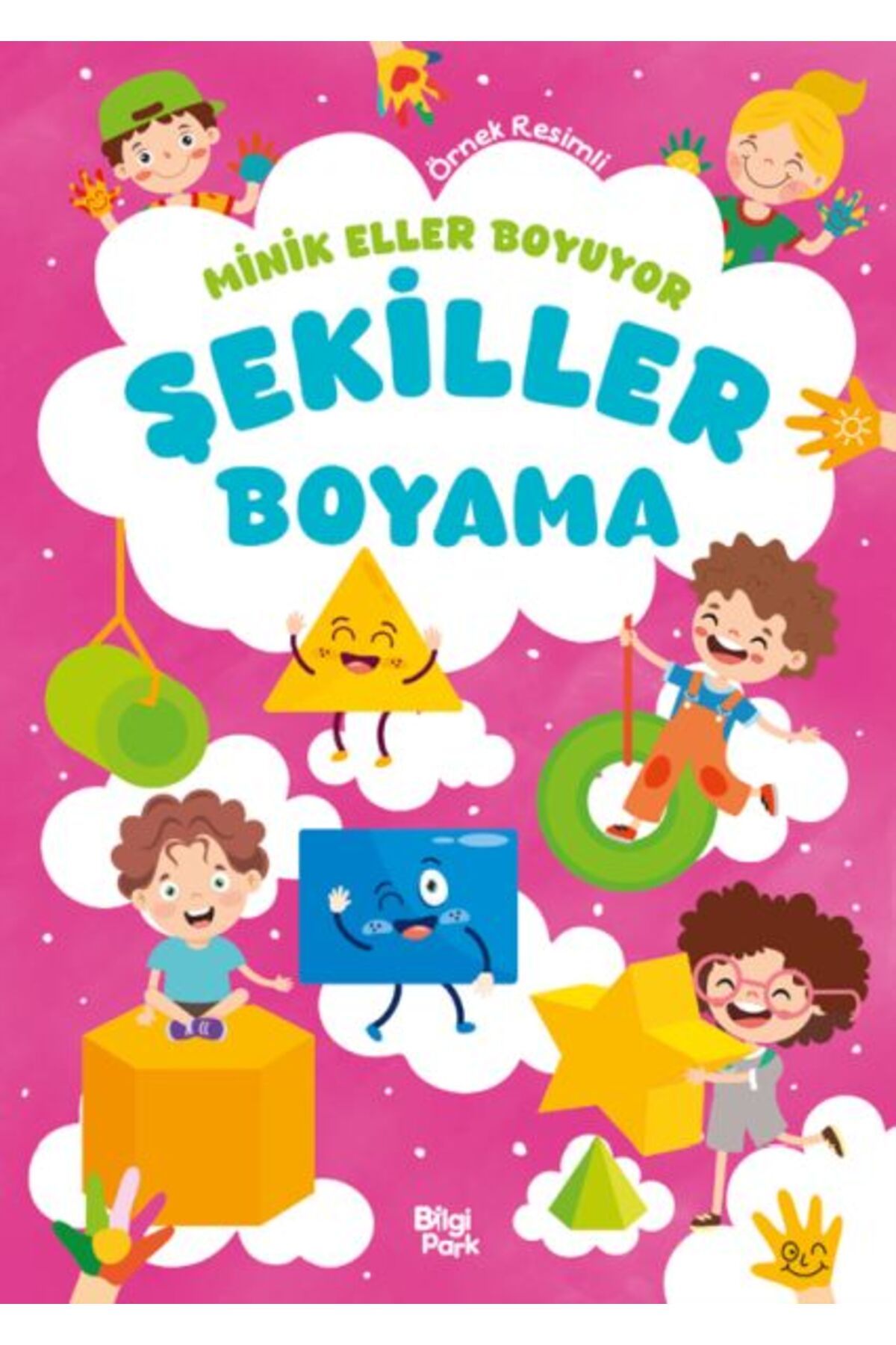 Karatay Yayınları Minik Eller Boyuyor Şekiller Boyama Kitabı Örnek Resimli