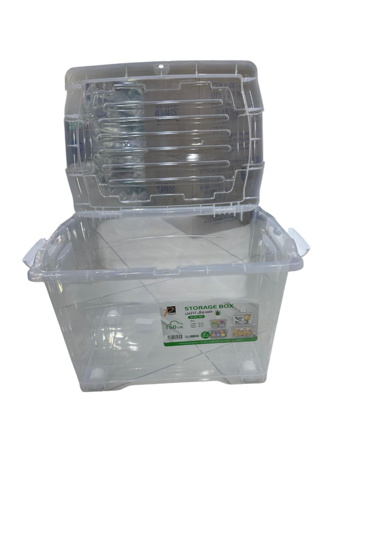 GENERAL-50L Rectangular Clear Food Storage Container Box with Wheels 2