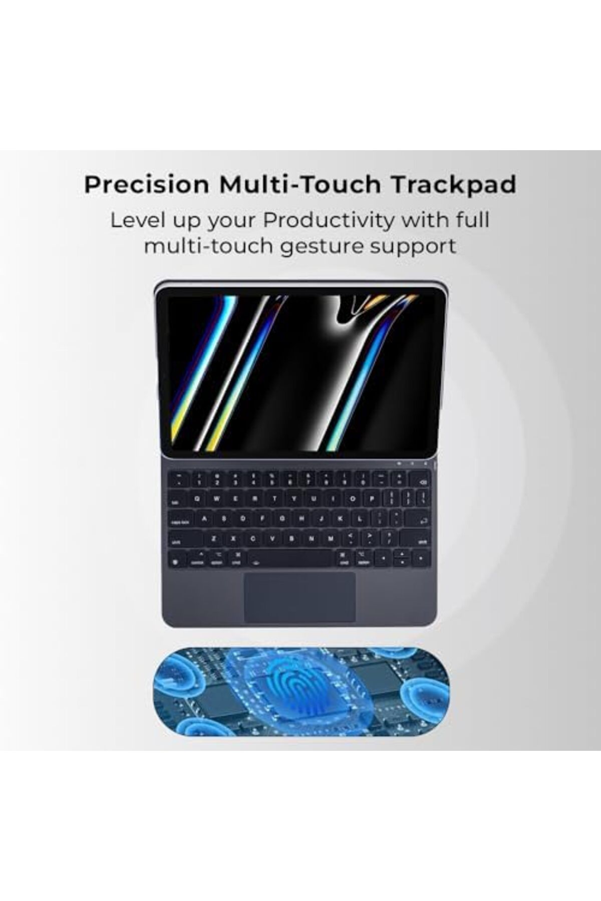 Glassology-Ipad Pro 11" Magic Keyboard Case, Backlit Keys, Trackpad, Adjustable Angles, Sleek Design. 6