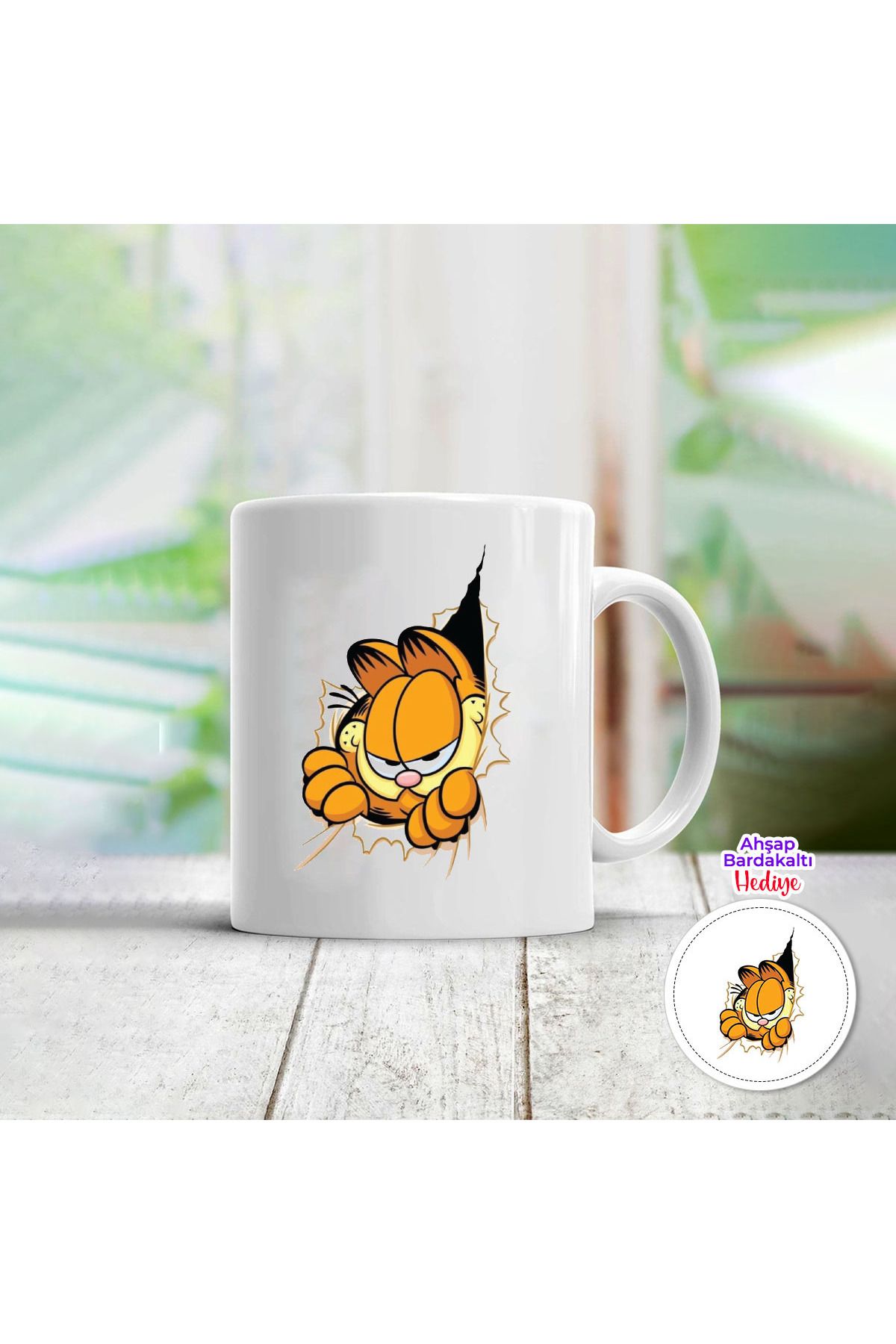 metafortoys Poselen Kupa Bardak Garfield