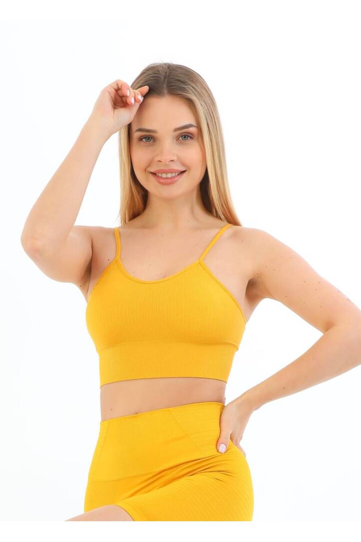 Star FORM ANGEL KADIN İP ASKILI PEDLİ FİTİLLİ CROP BÜSTİYER