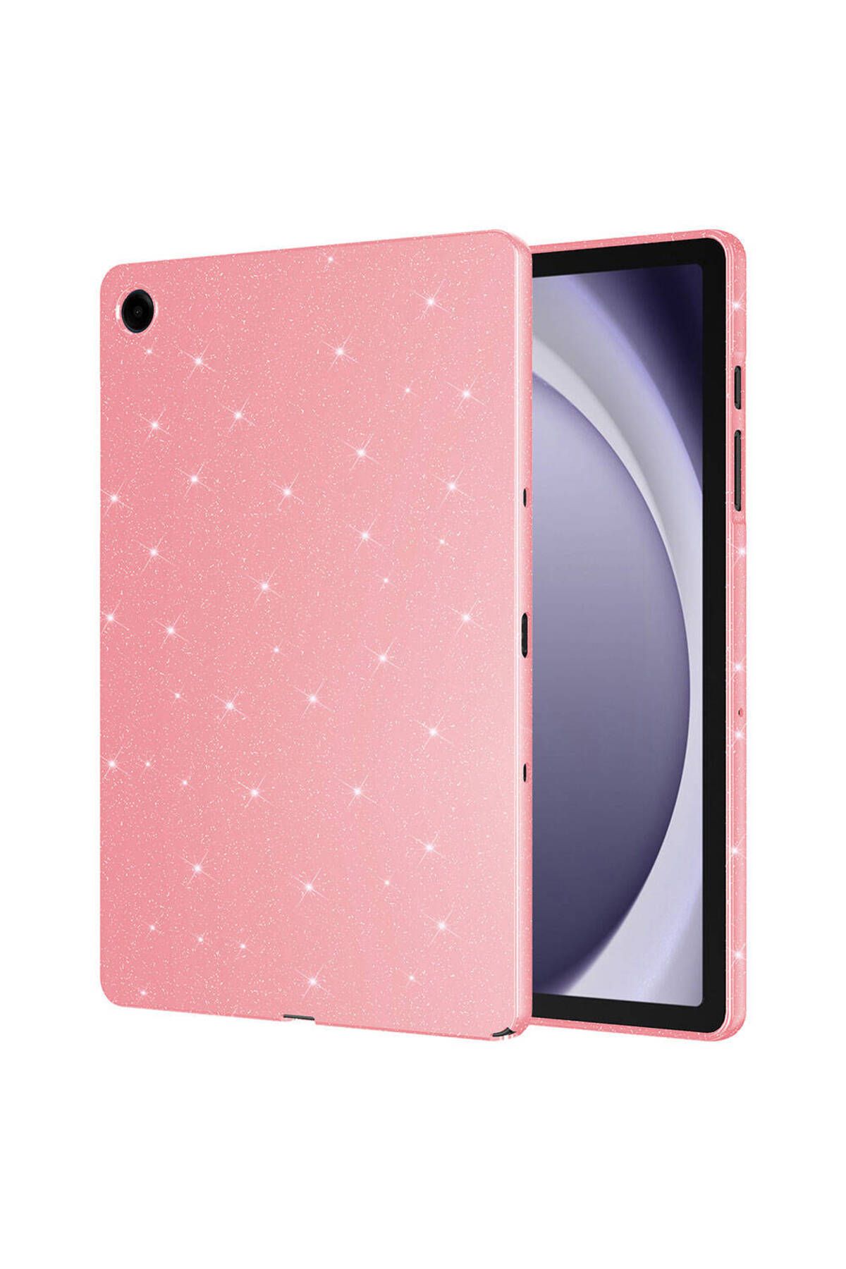 System Com Galaxy Tab S7 T870 Simli Parlak Görünümlü Uyumlu SYS Tablet Koton Kılıf-Pembe