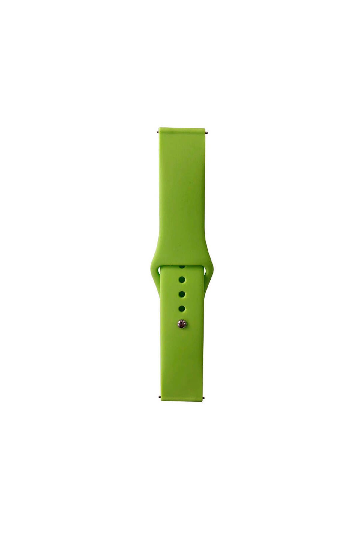 System Com Galaxy Watch 42mm Band Serisi 20mm Klasik Kordon Silikon Strap Kayış-Yeşil