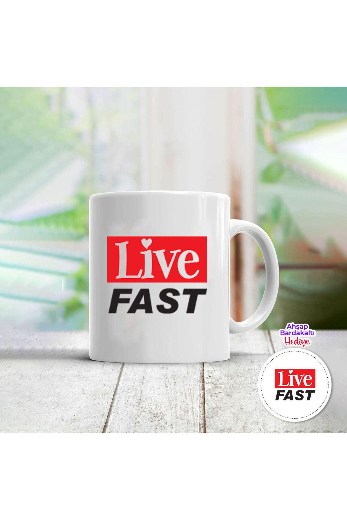 metafortoys Poselen Kupa Bardak Live Fast