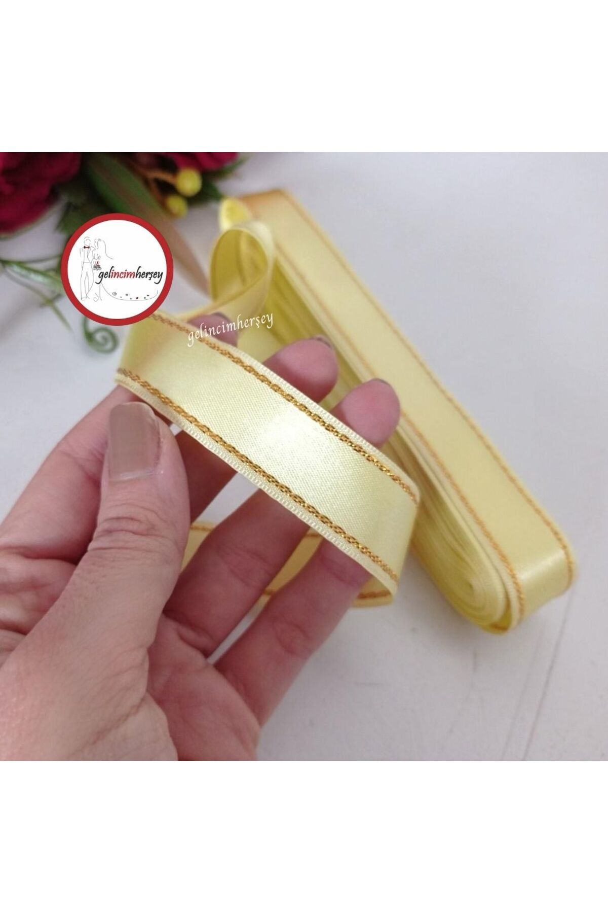 Gelincimherşey 2 cm Simli Saten Kurdele