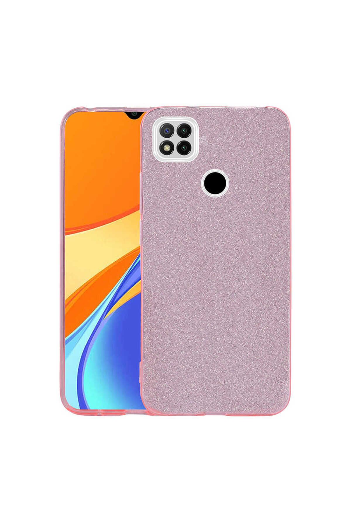System Com Redmi 9C Kılıf SYS Shining Silikon - Pembe