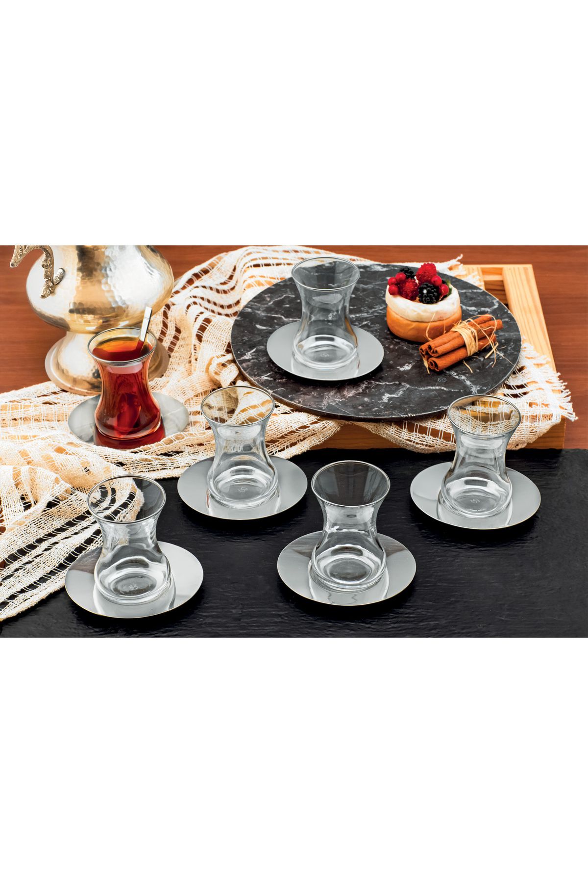 ÖZLİFE ORKO 12Parça Çay Seti Sade