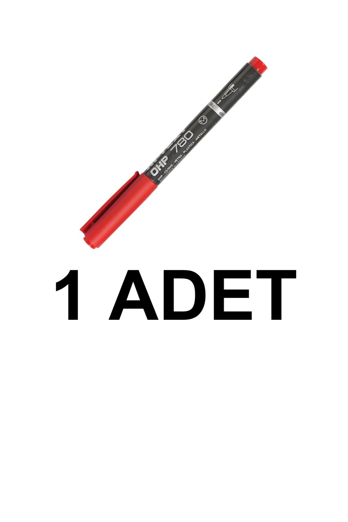 Hi-Text 1 ADET ASETAT KALEMİ (M) KIRMIZI 780MK