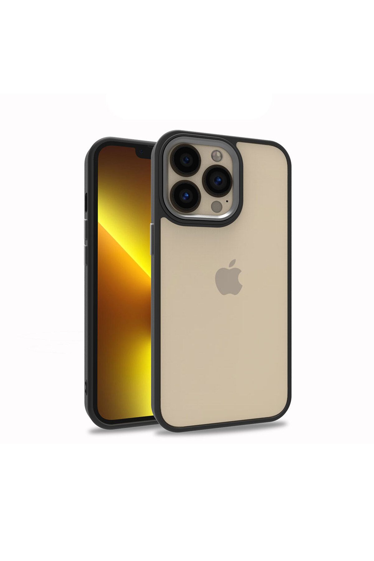 System Com iPhone 13 Pro Uyumlu SYS Flora Kılıf-Siyah