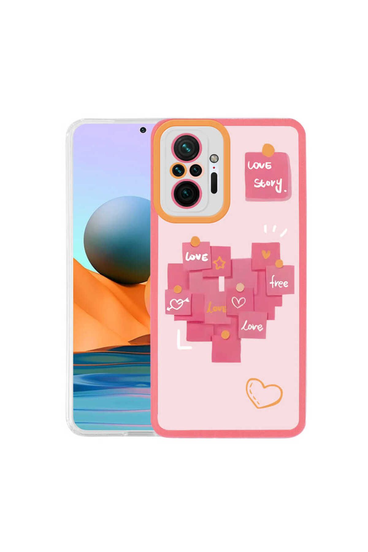 System Com Redmi Note 10 Pro Kılıf SYS M-Fit Desenli Kapak - Love Story No2
