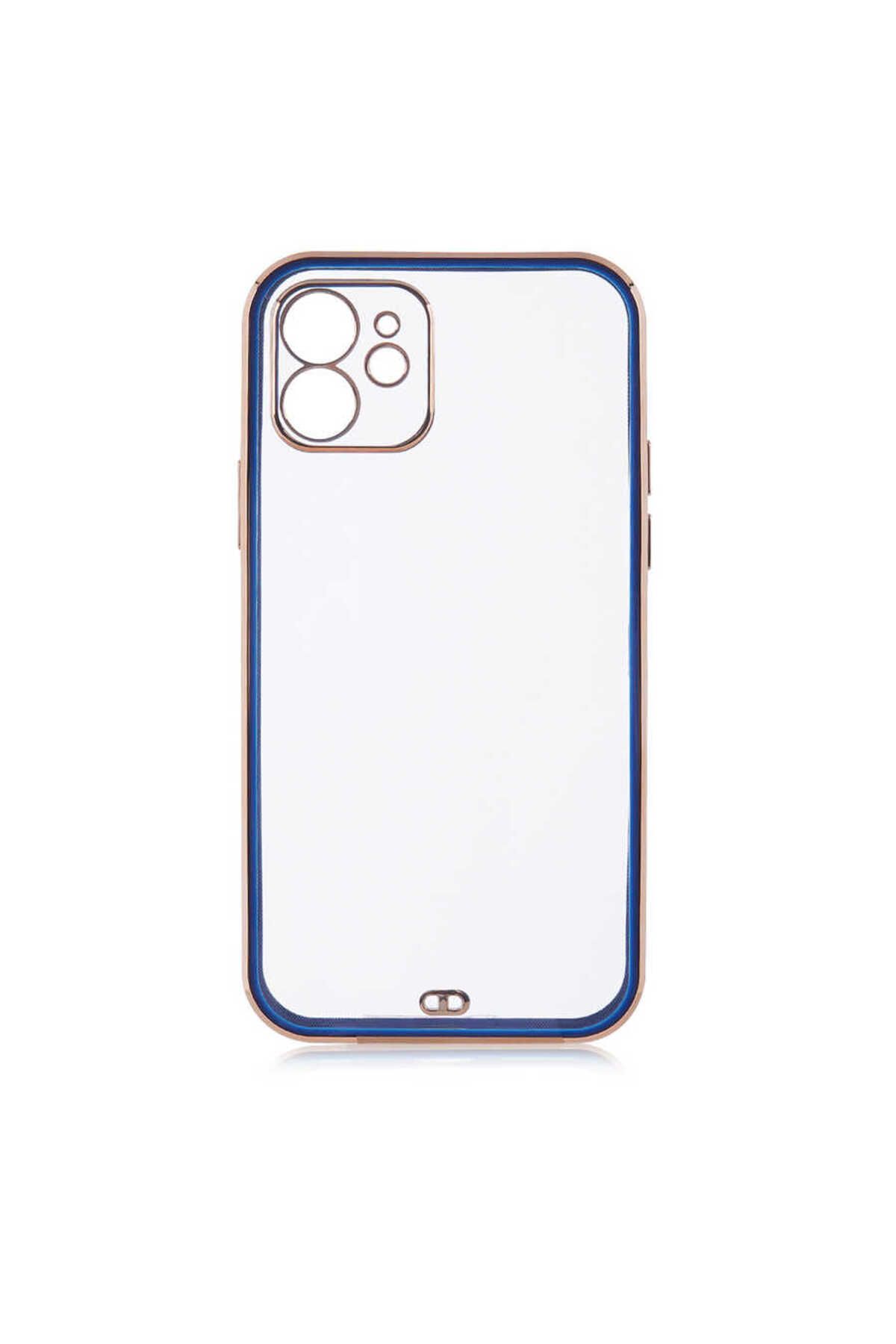 System Com-iPhone 12 Compatible Sys Vo It Clear Case-Navy Blue 1