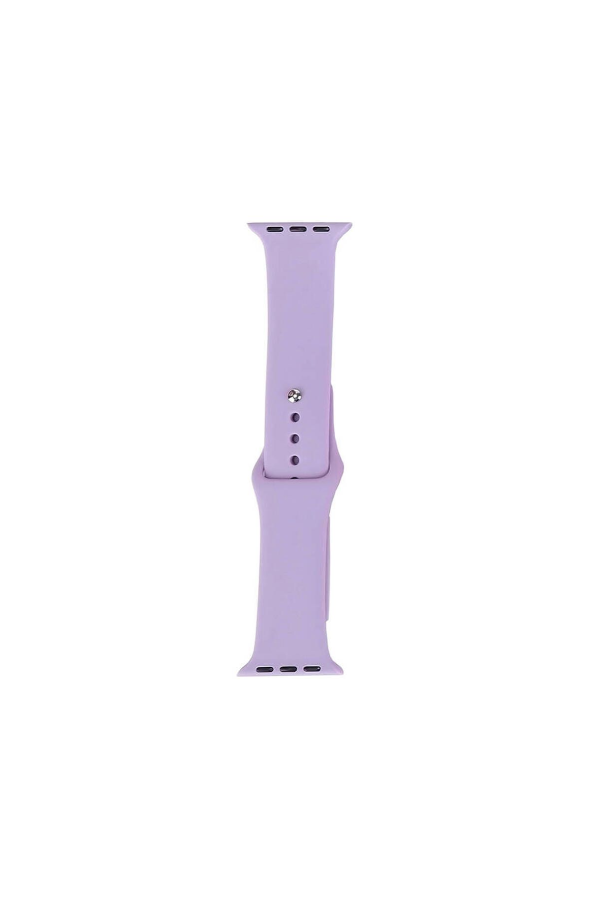 System Com Watch 44mm Band Serisi Klasik Kordon Silikon Strap Kayış-Mor