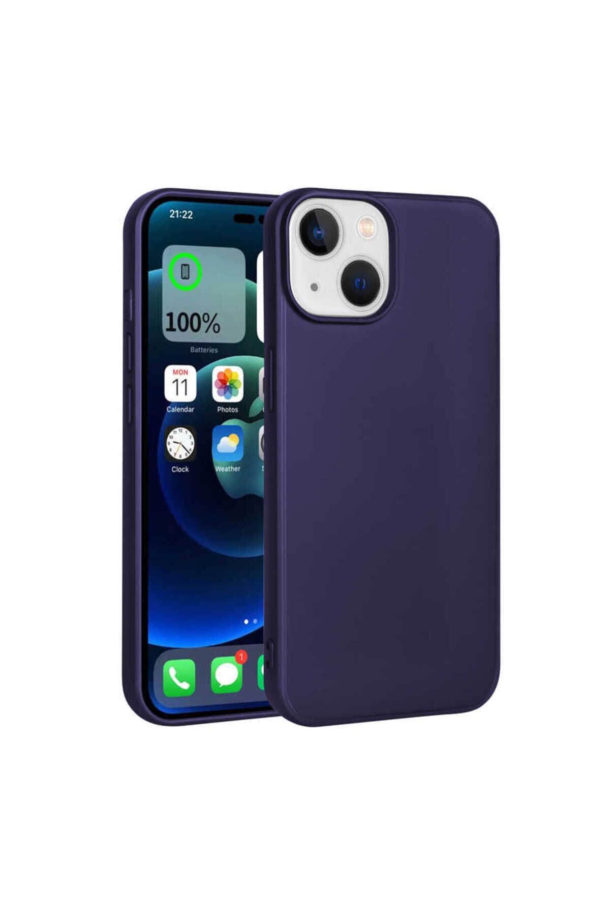 System Com iPhone 14 Uyumlu SYS Premier Silikon Kılıf-Lacivert