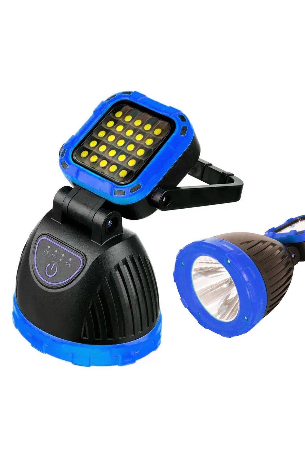 Powermaster PM-8033B 6 Modlu EL Feneri Ve Işıldak Acil Durum Lambası 25 Cob Ledli Solar Şarjlı