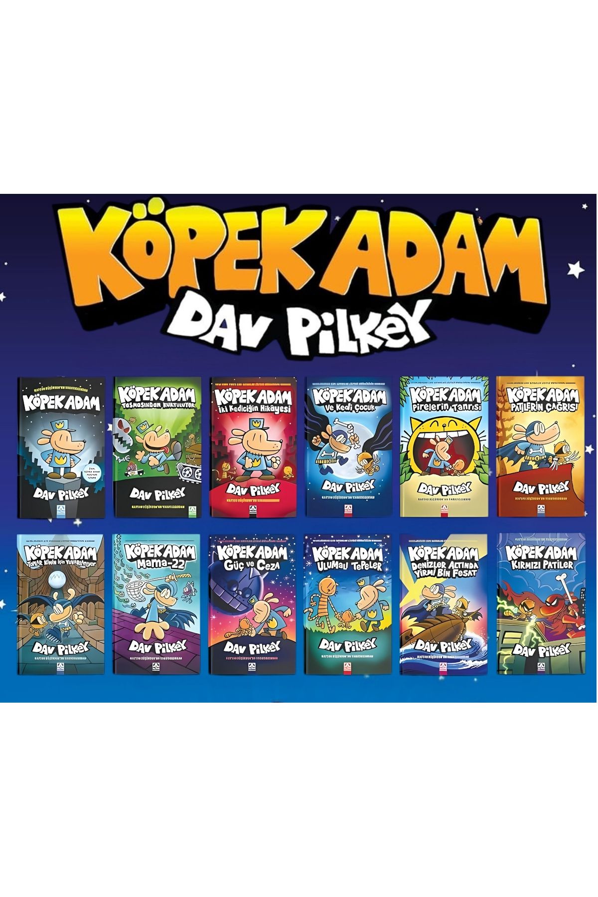 Altın Kitaplar Köpek Adam Serisi 12 Kitap Tüm Set