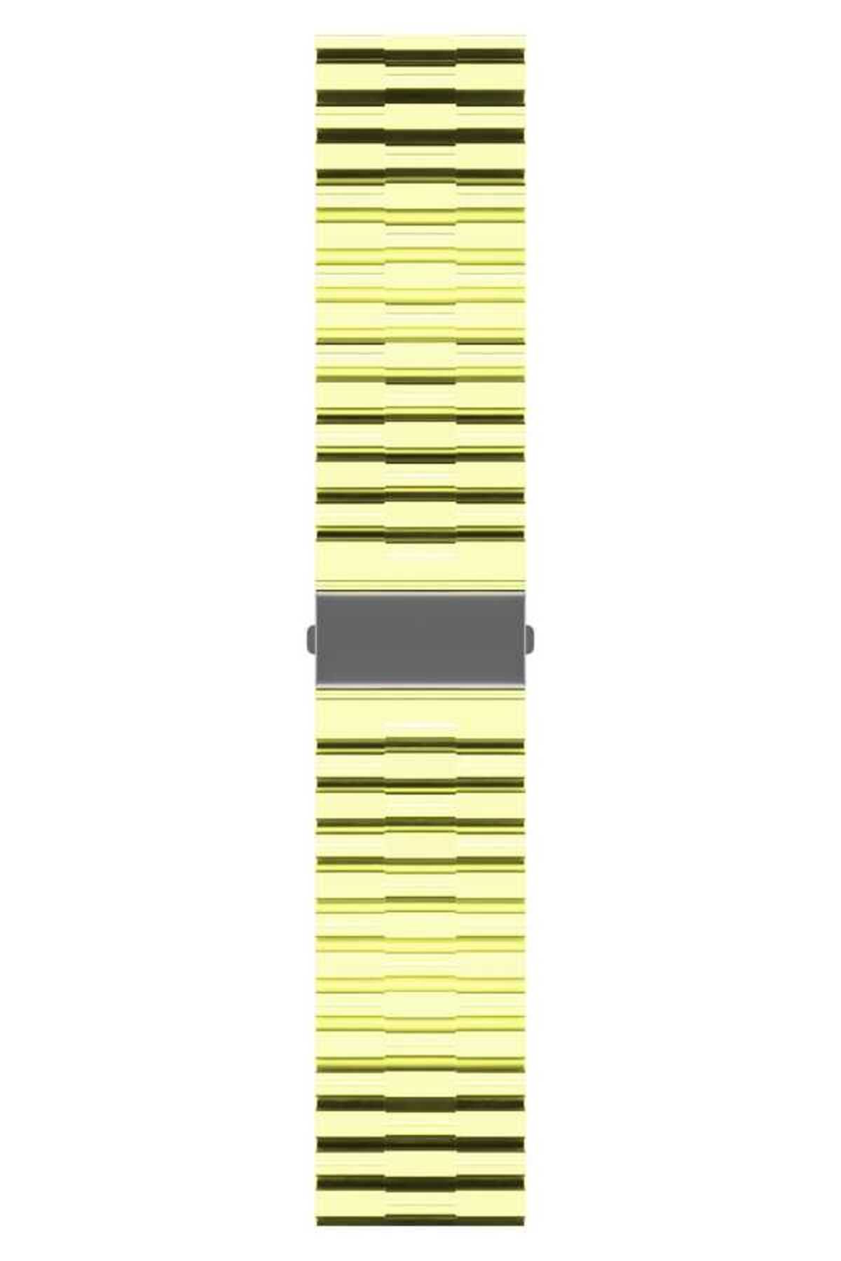 System Com Galaxy Watch Active 2 44mm Uyumlu KRD-27 20mm SYS Kordon-Sarı