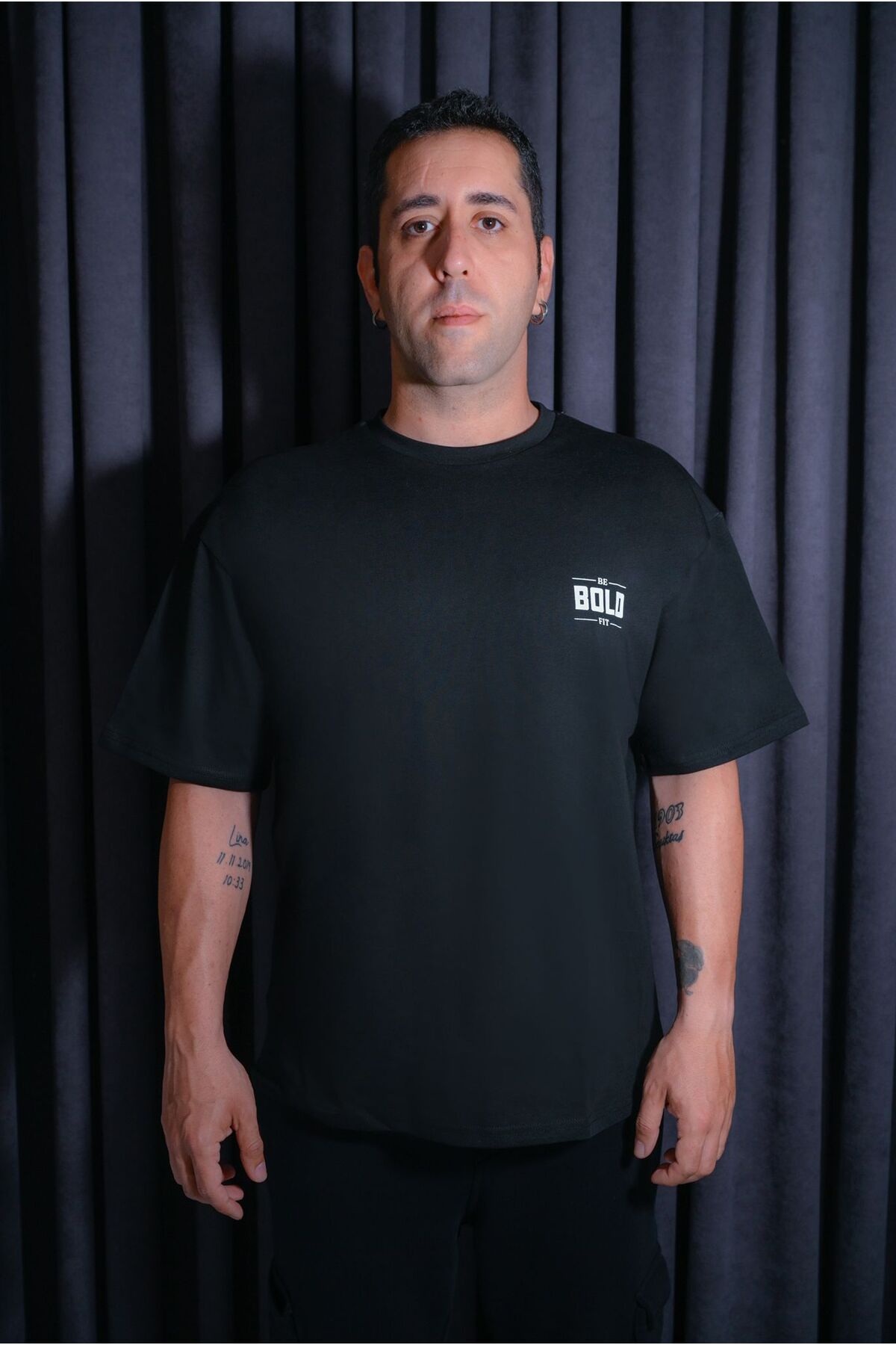 Be Bold Fit Erkek Siyah Oversize T-Shirt