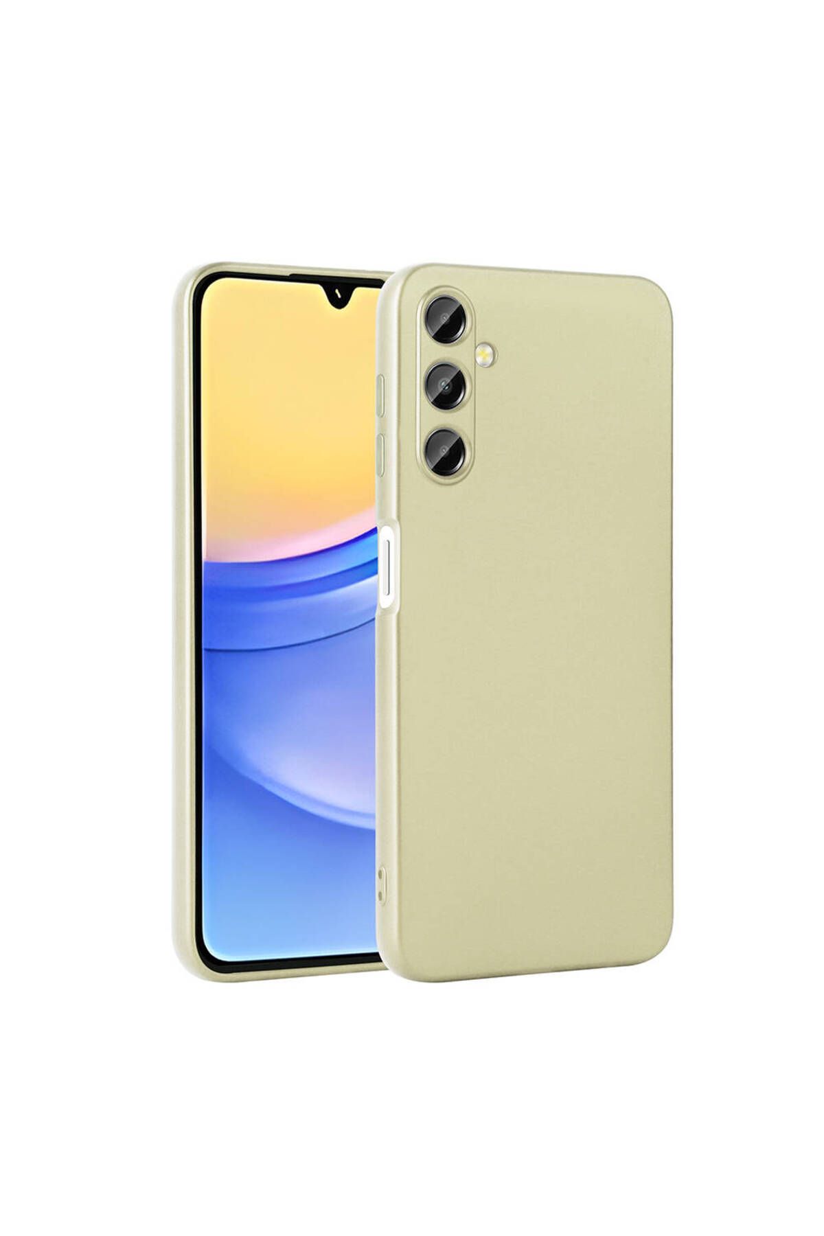 System Com Galaxy A15 Kılıf SYS Premier Silikon Kapak - Gold
