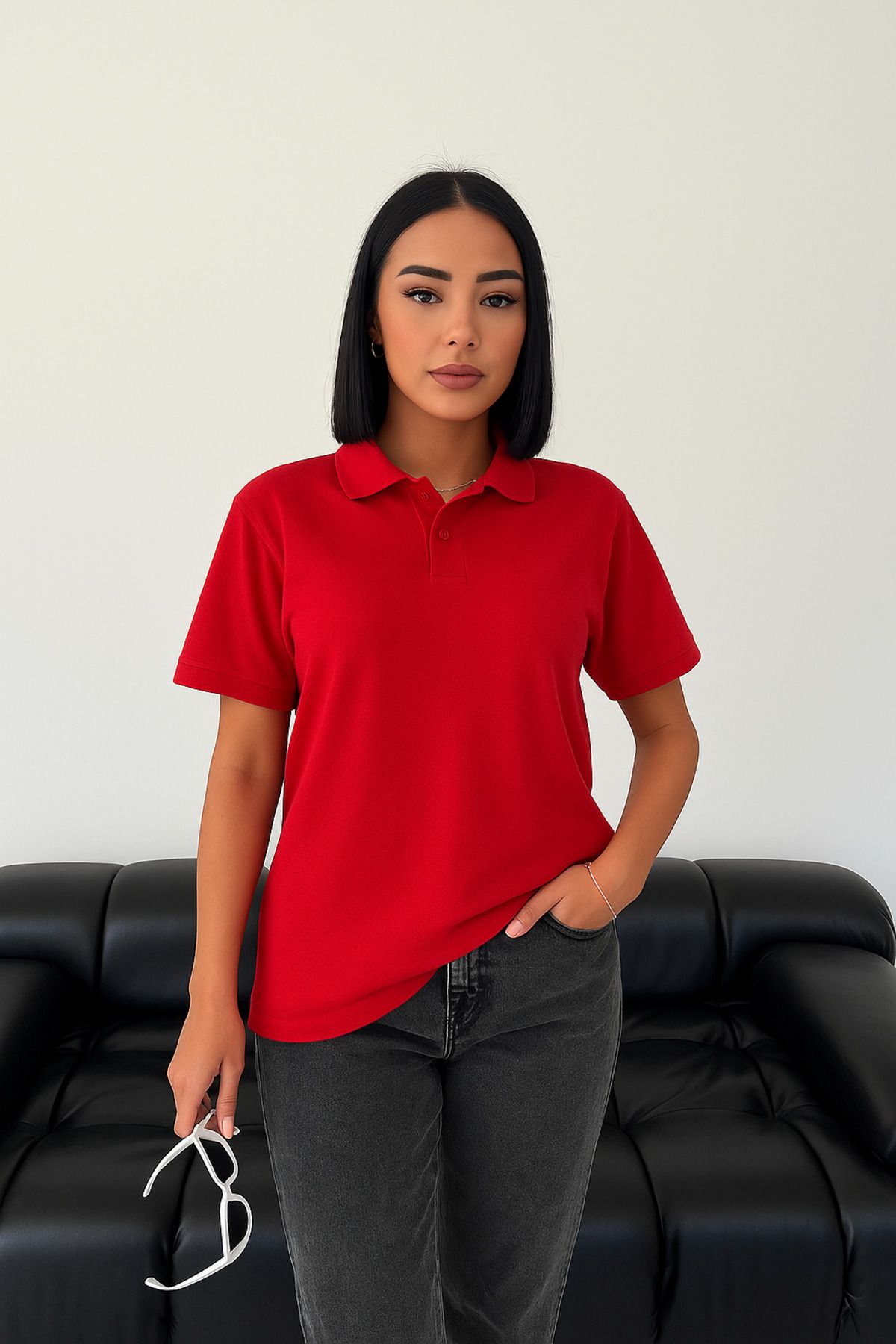 LC Waikiki %100 pamuk kadın polo yaka premium kalite pike kumaş tişört