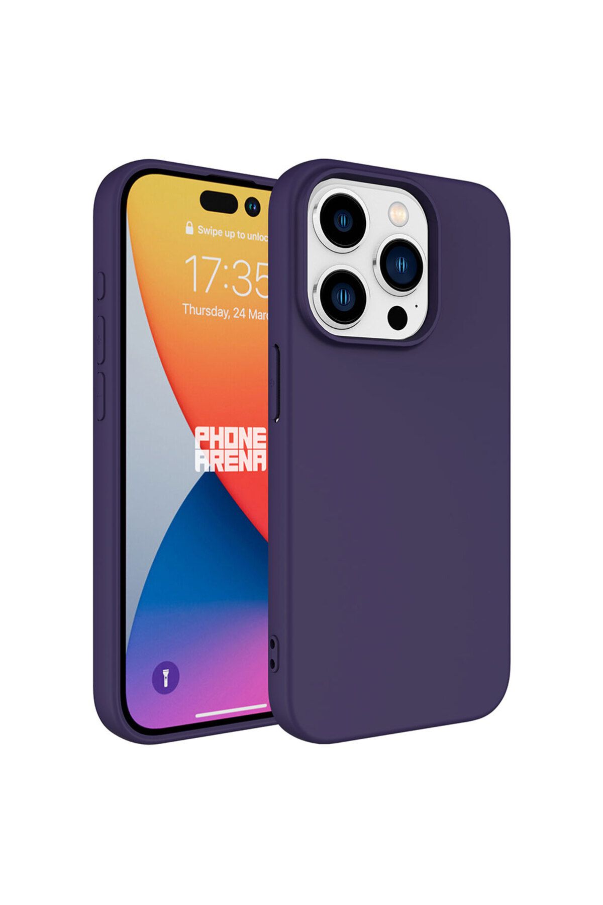 System Com iPhone 15 Pro Uyumlu SYS LSR Lansman Kılıf-Derin Mor