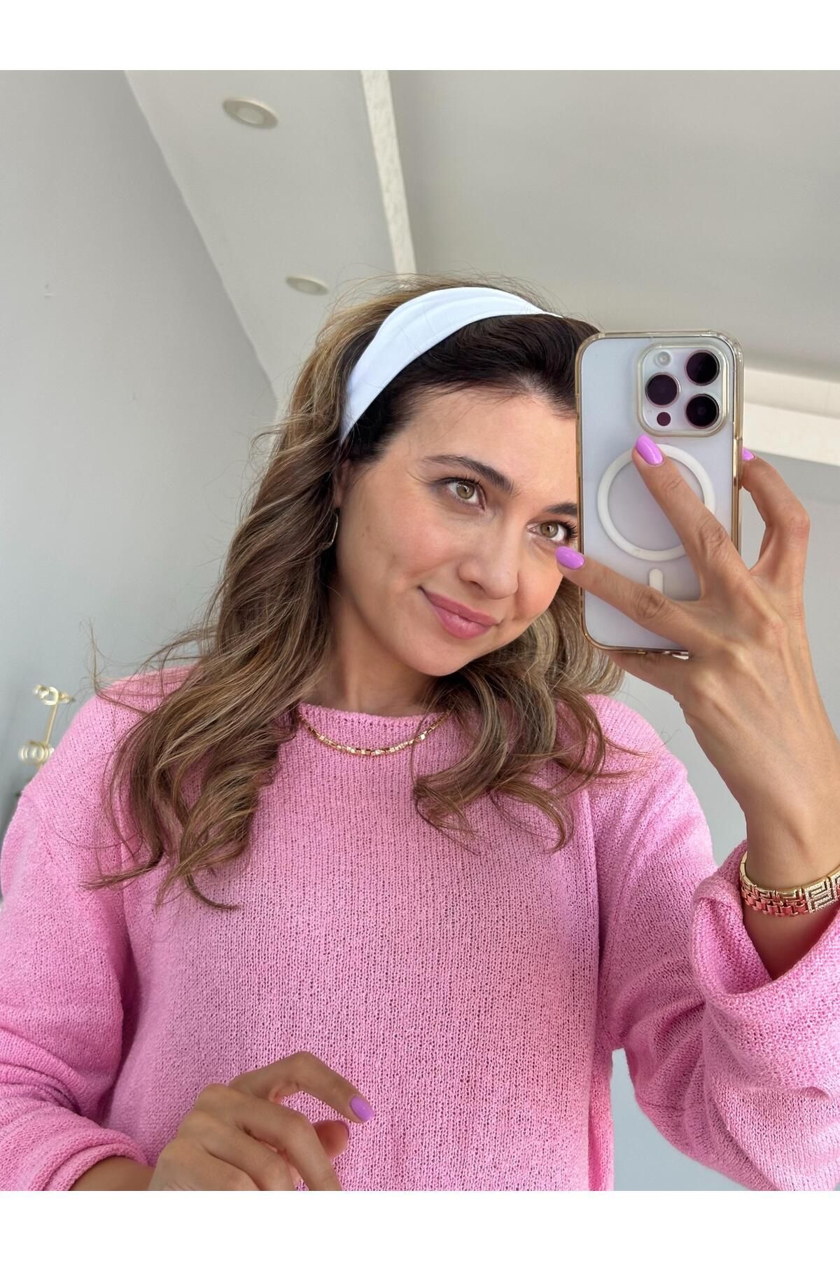 Seda Bijuteri Bandana Toka Beyaz