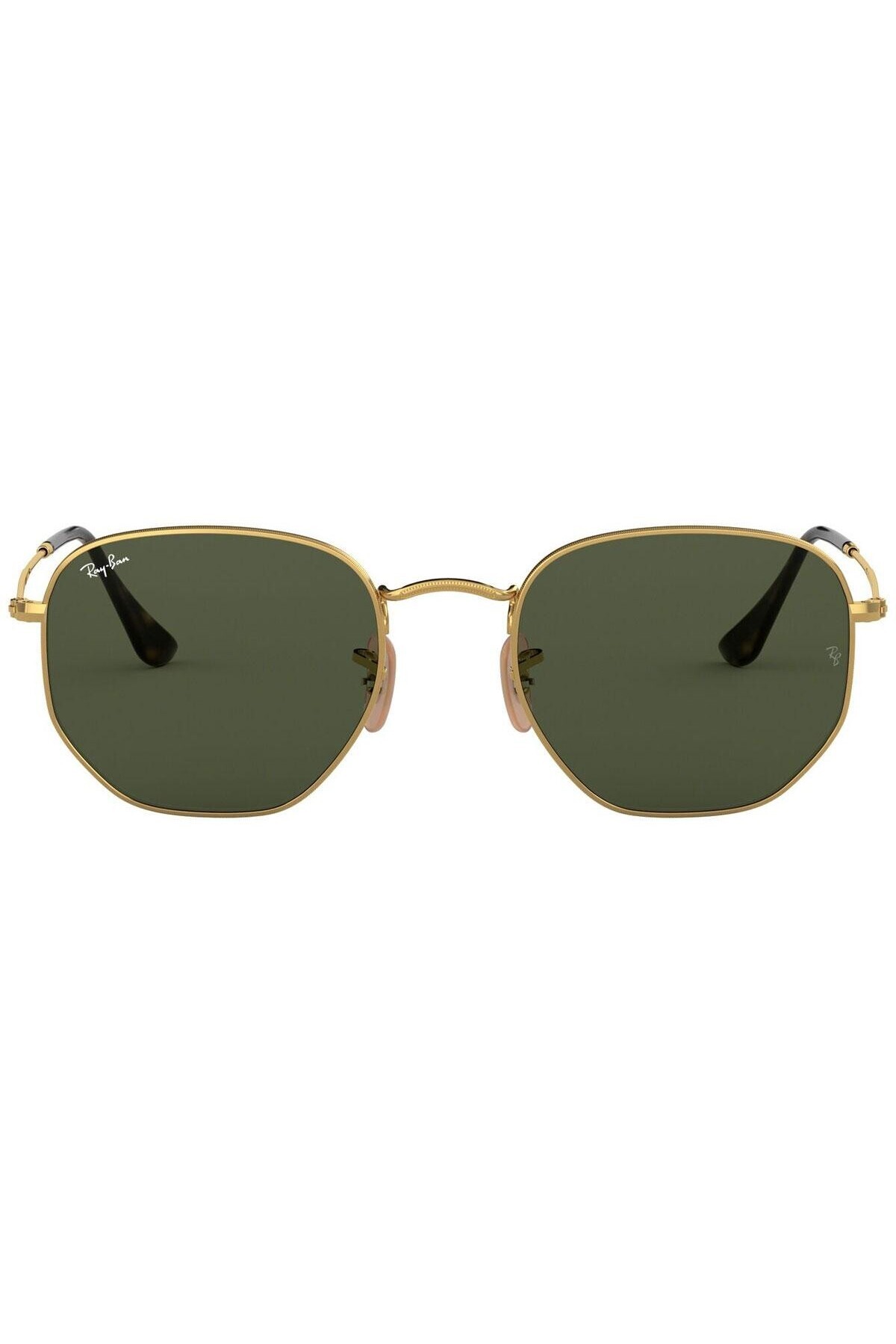 Ray-Ban-Ray-Ban Hexagonal RB3548N 001 – Ochelari de soare, Auriu, Lentile Verde G-15, Mărime 54 2