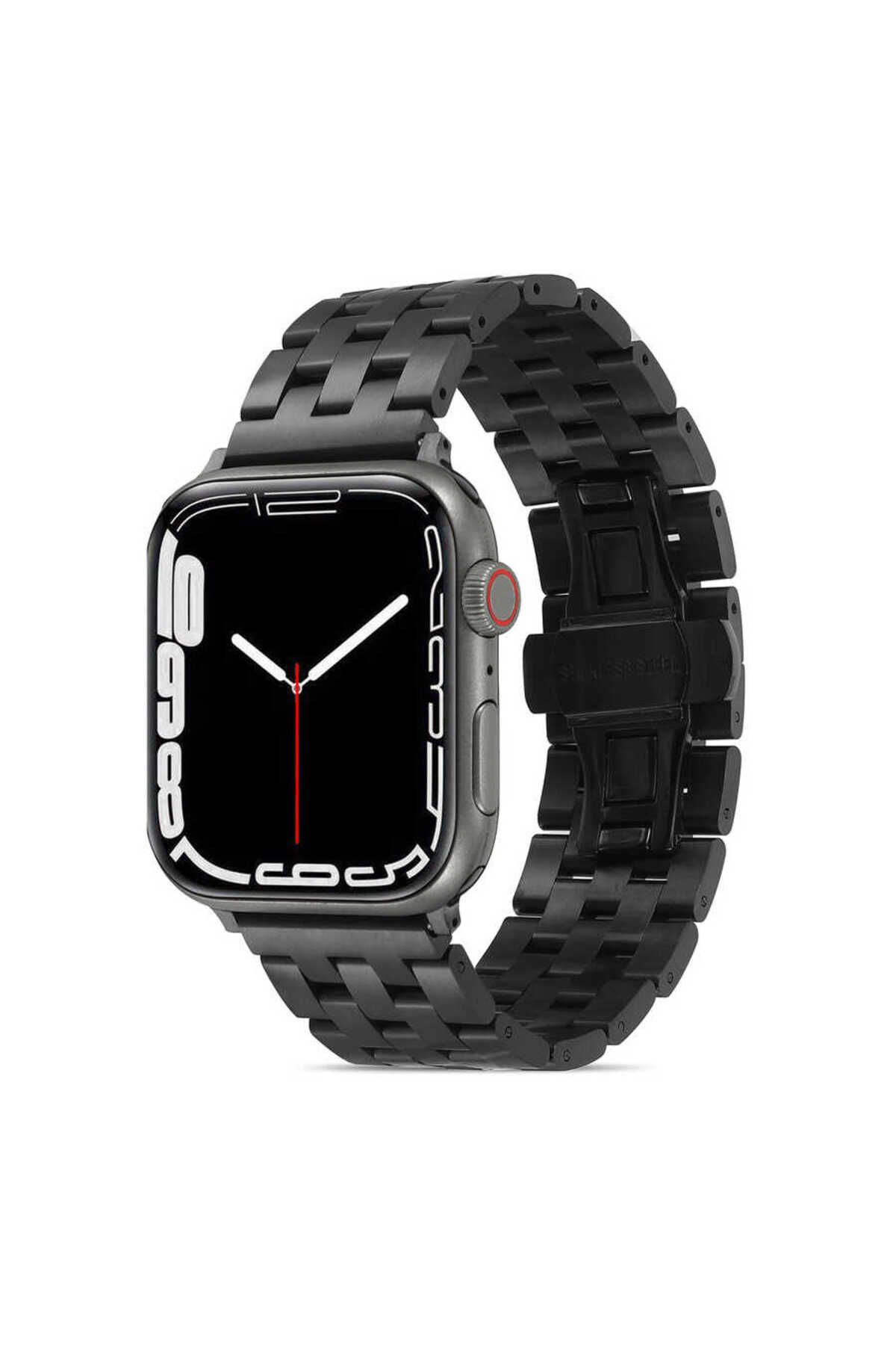 System Com Watch 44mm Uyumlu KRD-20 Metal SYS Kordon-Siyah