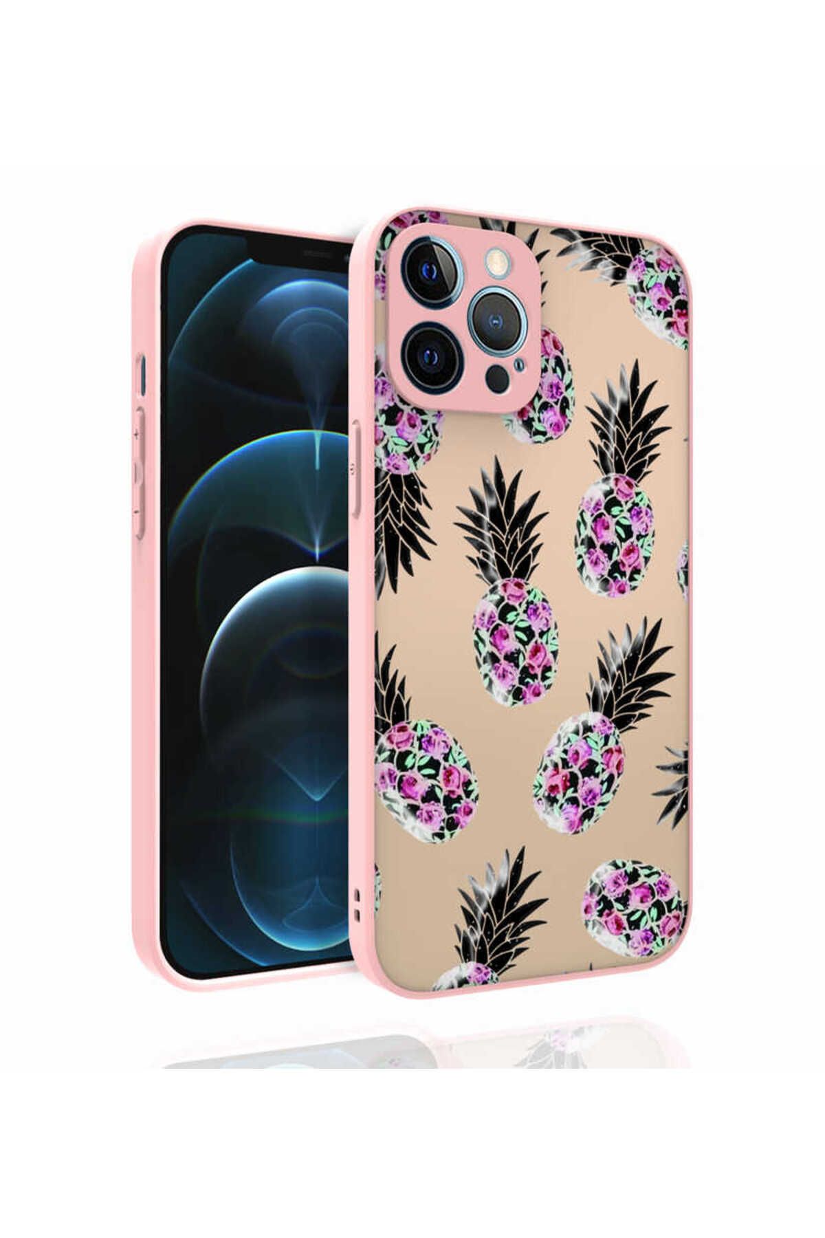 System Com iPhone 12 Pro Max Uyumlu Desenli Kamera Korumalı Parlak SYS Nora Kılıf-NO1