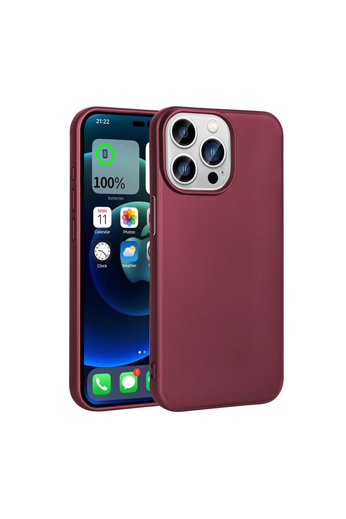 System Com iPhone 15 Pro Uyumlu SYS Premier Silikon Kılıf-Mürdüm