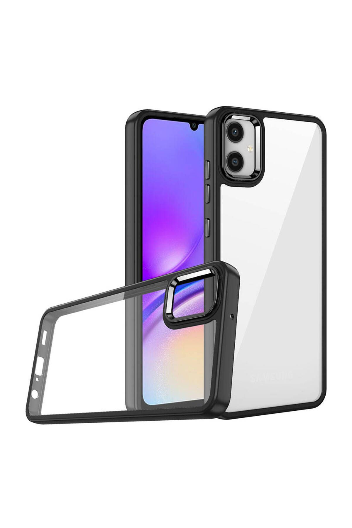 System Com Galaxy A05 Kılıf SYS Flora Kapak - Siyah