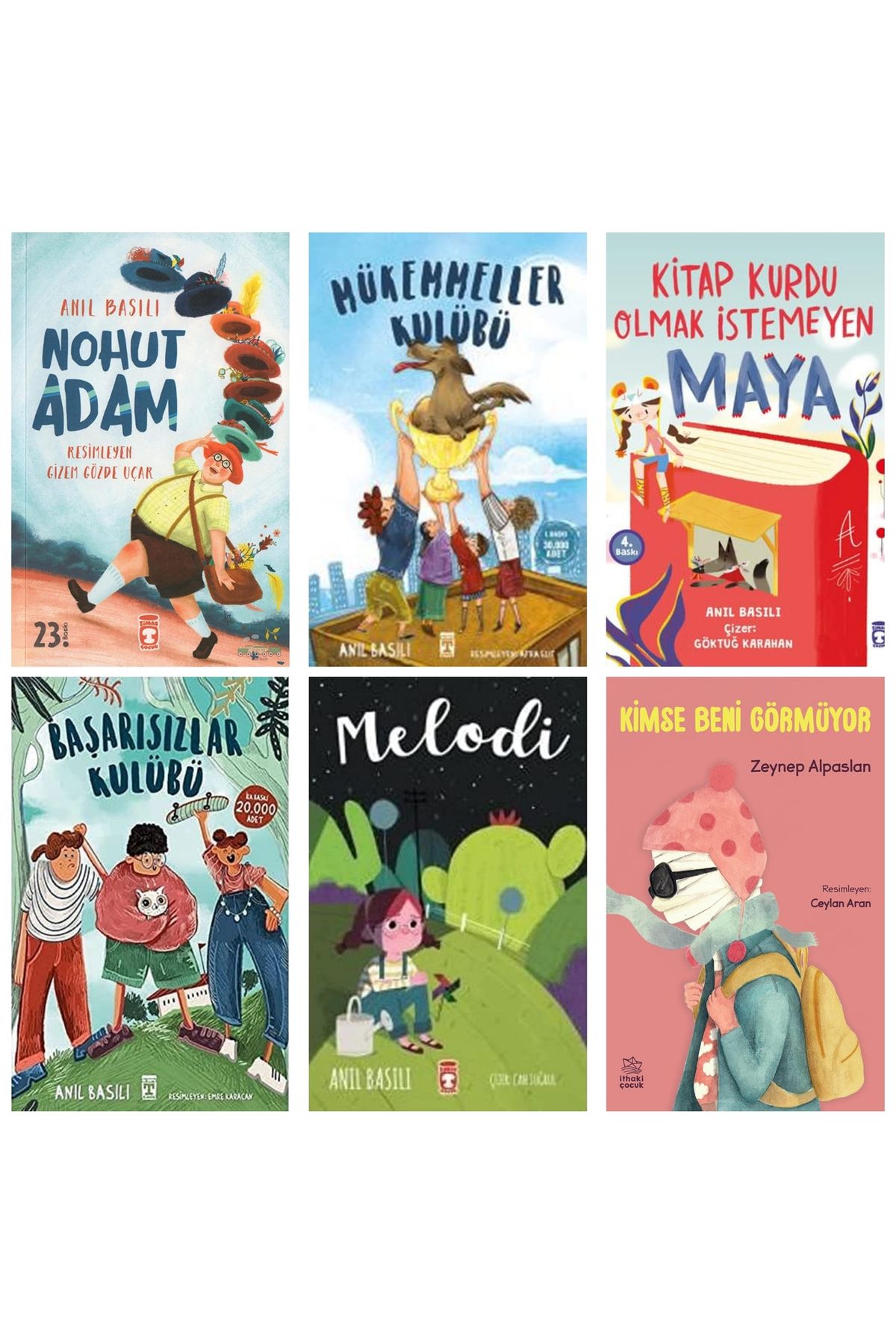 Timaş Çocuk 2. 3. 4. Sınıf Okuma Kitapları Nohut Adam ve Mükemmeller Kulubü 6 Kitap Set Anıl Basılı