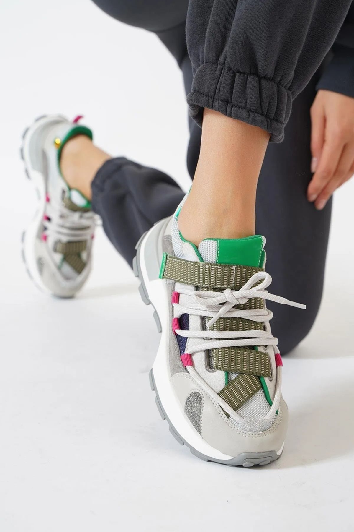 PATRON SHOES Cırtlı Bağlı Kadın Spor Ayakkabı