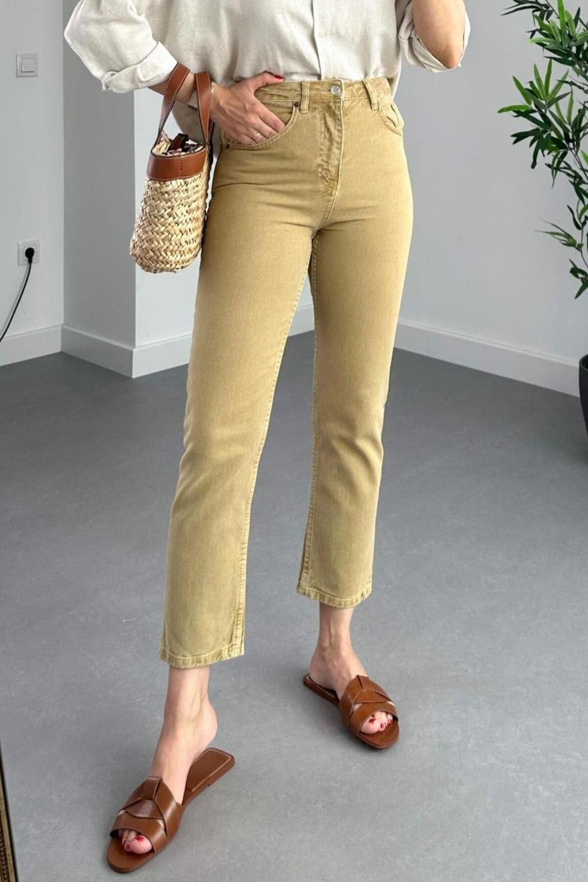 megapol giyim Camel Premium Jean Pantolon 9083