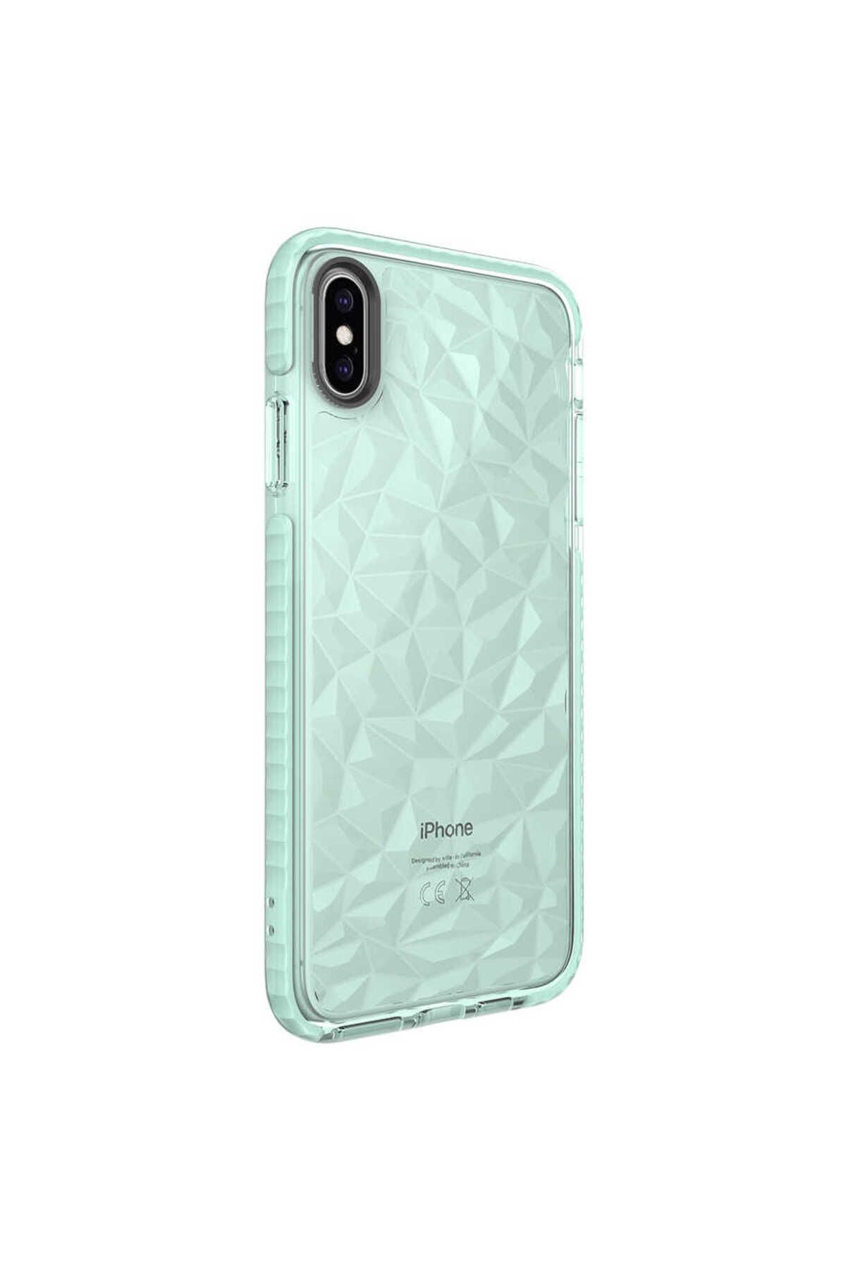 System Com iPhone XS Max 6.5 Kılıf SYS Buzz Kapak - Yeşil
